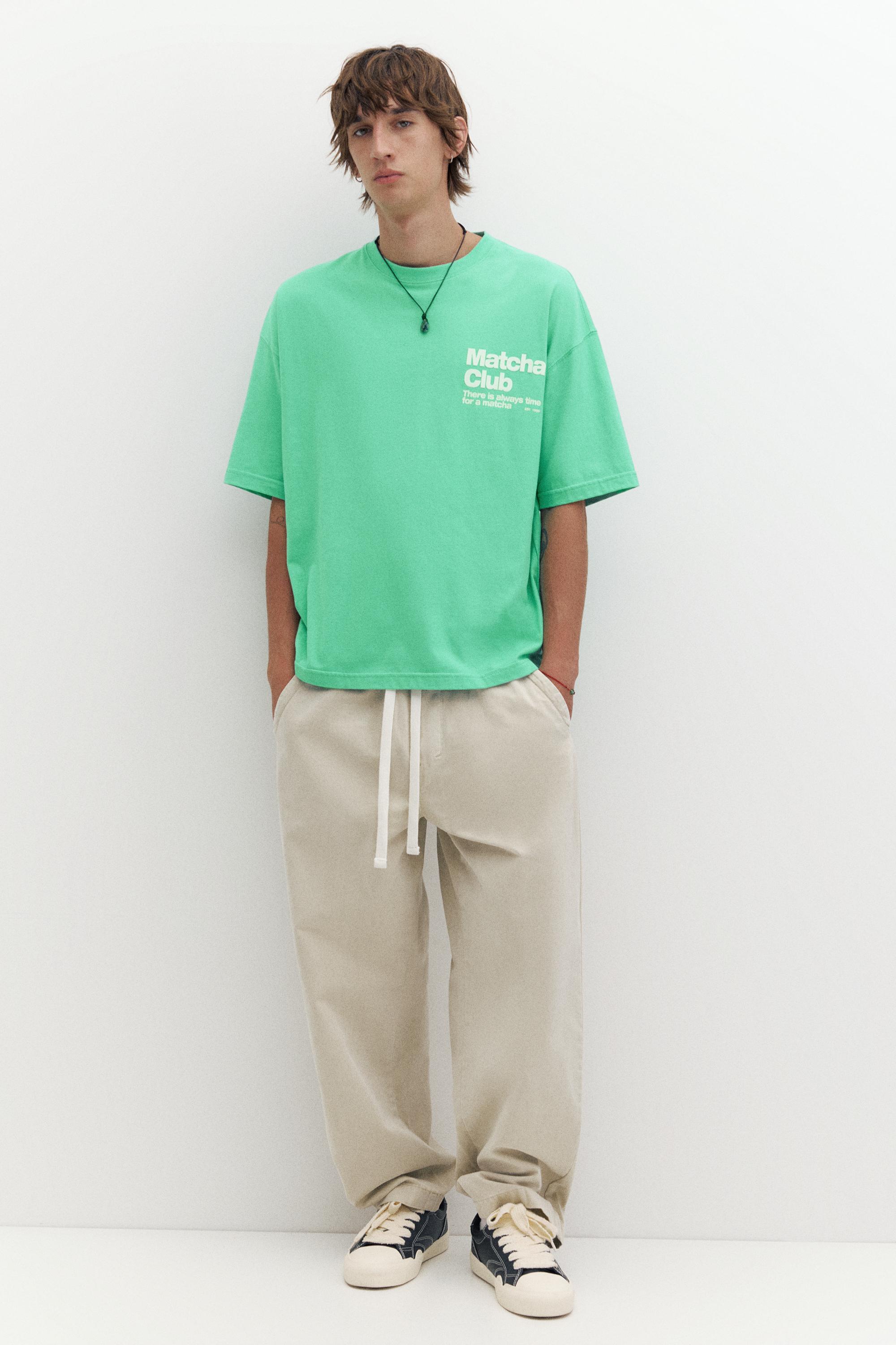 STWD Matcha Club graphic T-shirt — Green
