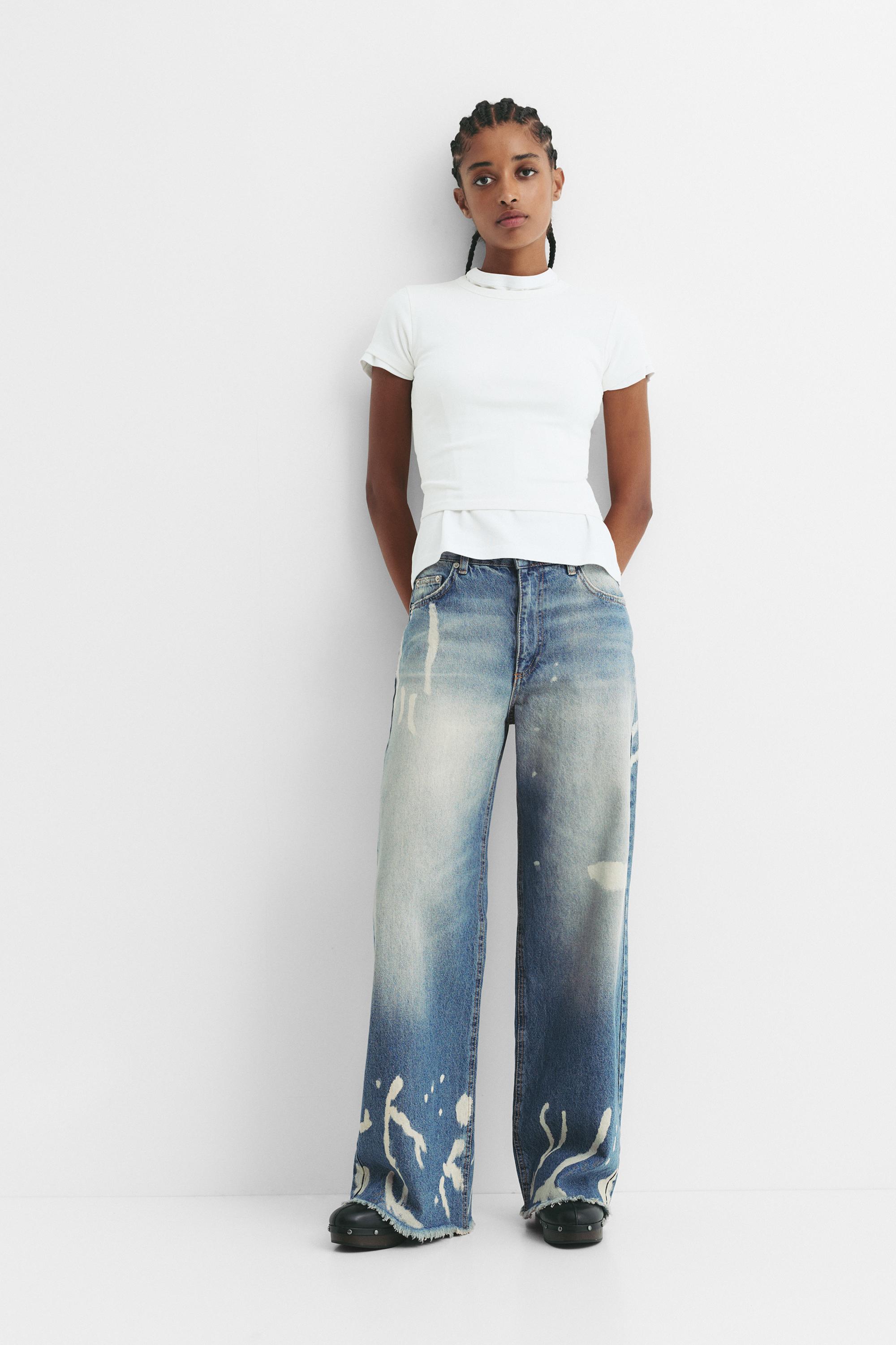 Baggy Jeans Im Bleach-Look