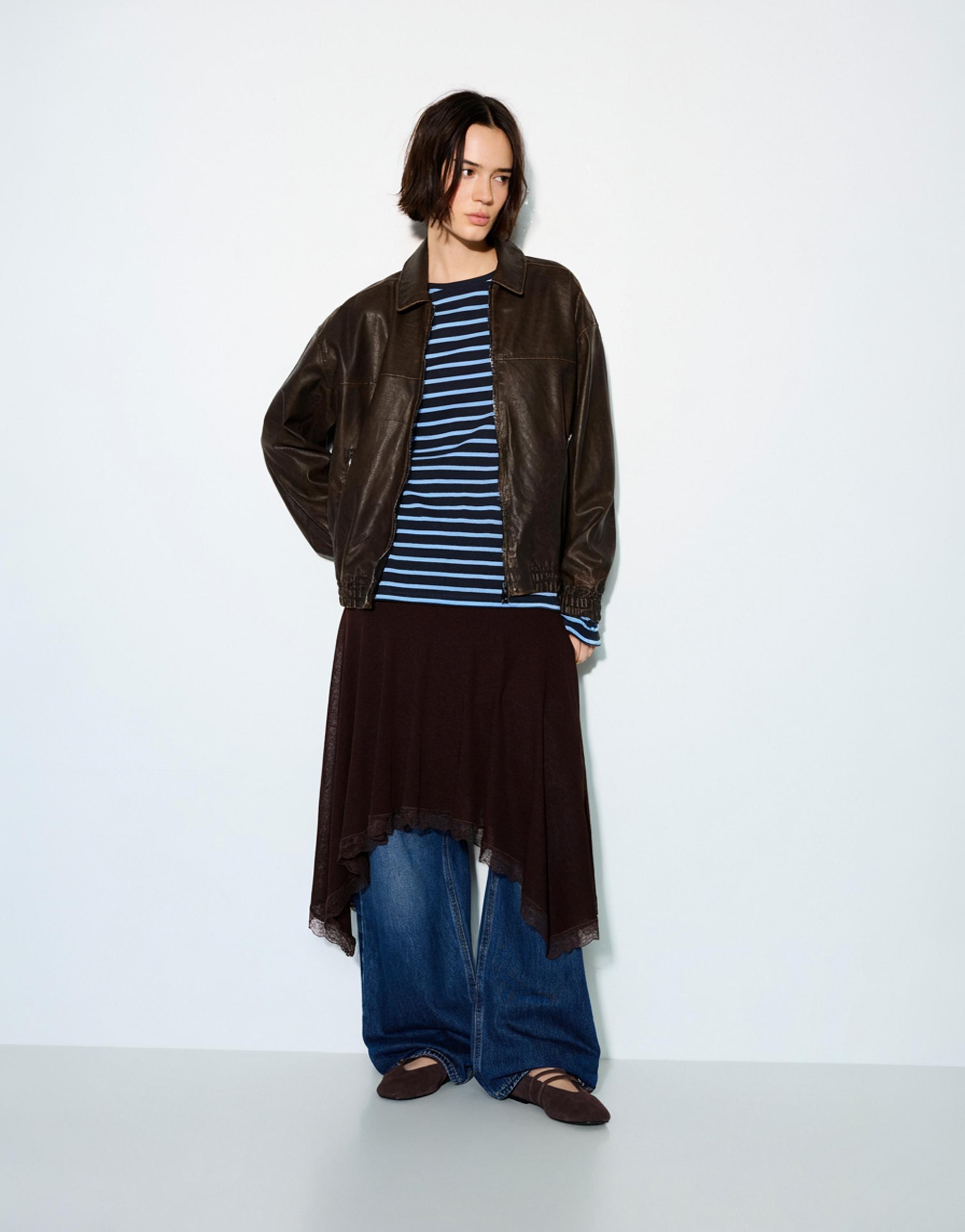 Suni Deri Baba Kesim Ceket - Görsel 136