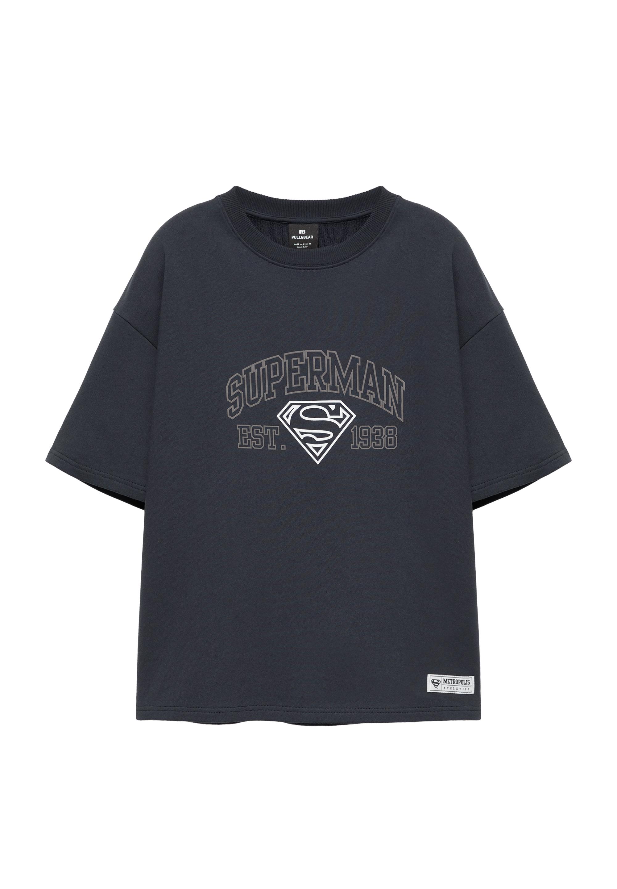 Superman short sleeve sweatshirt — Dark navy