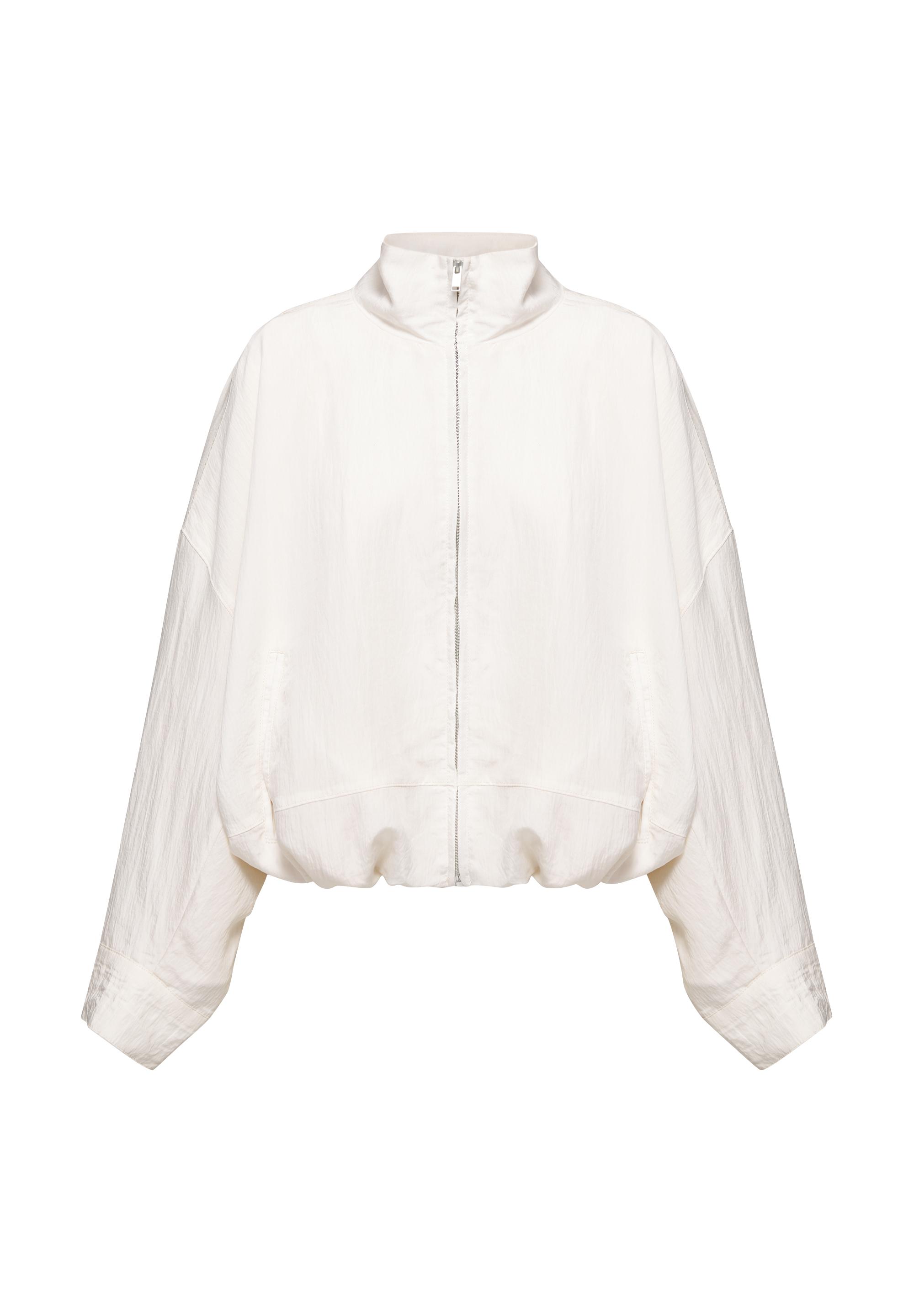 Balloon jacket with a high neck — Ecru