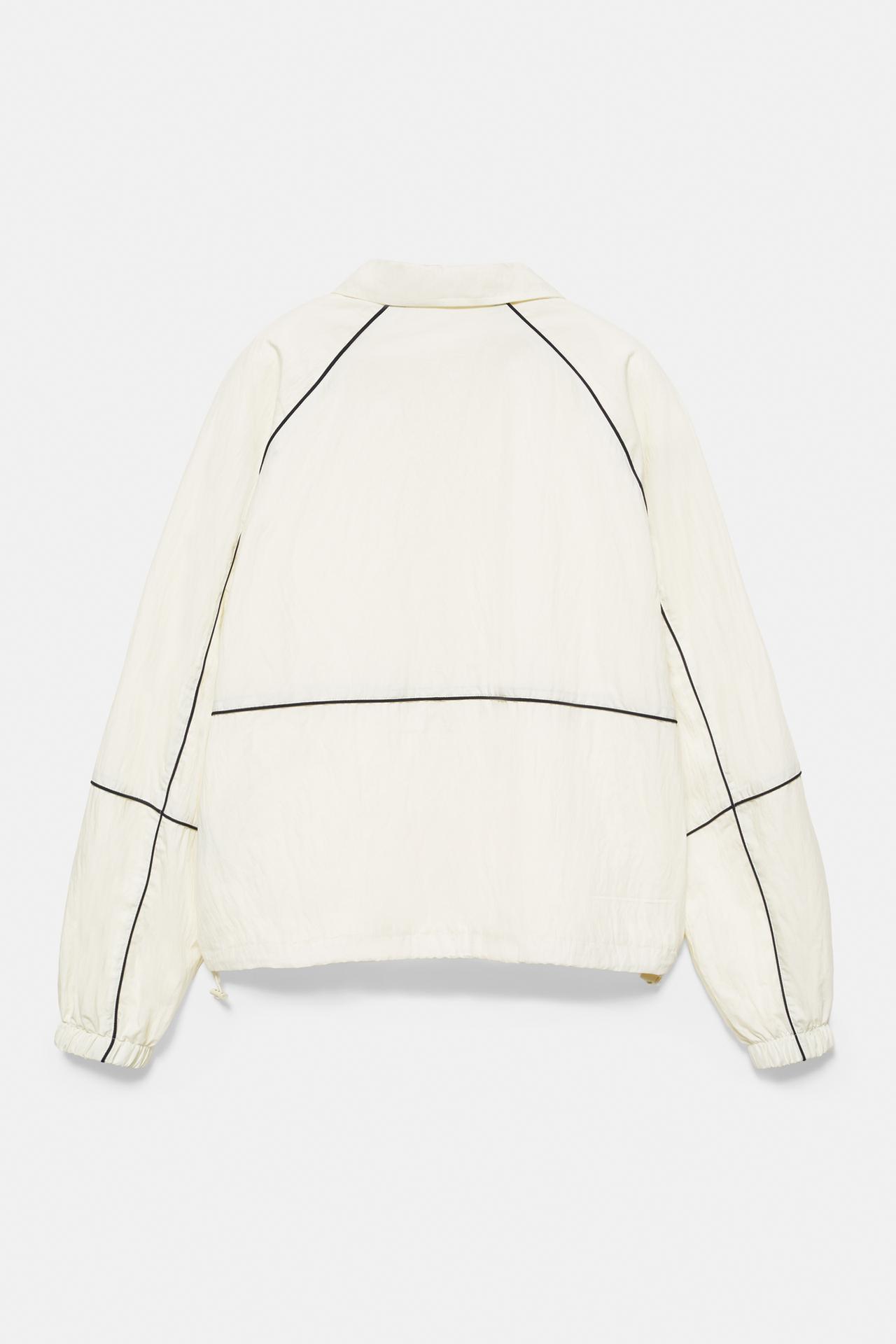 Lightweight contrast stitch jacket — Off white