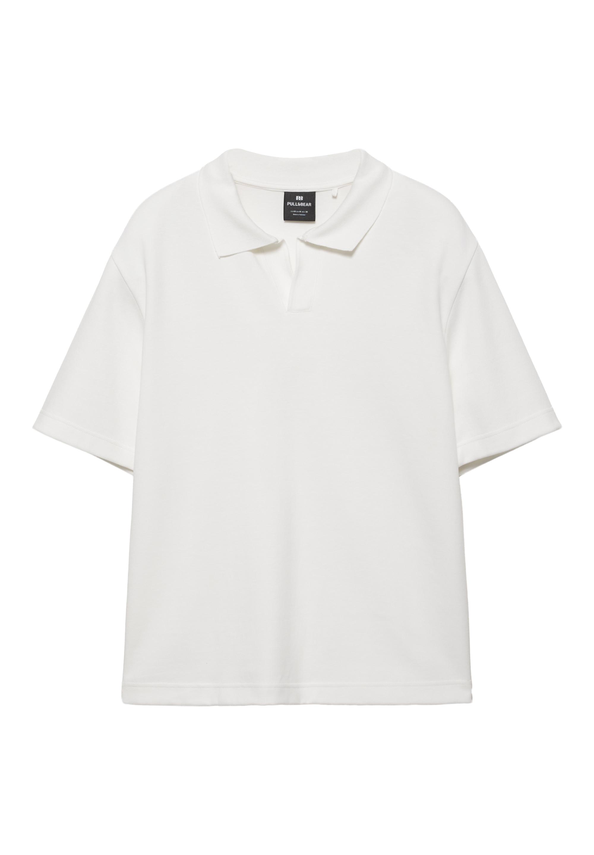 Short sleeve interlock polo shirt — Off white