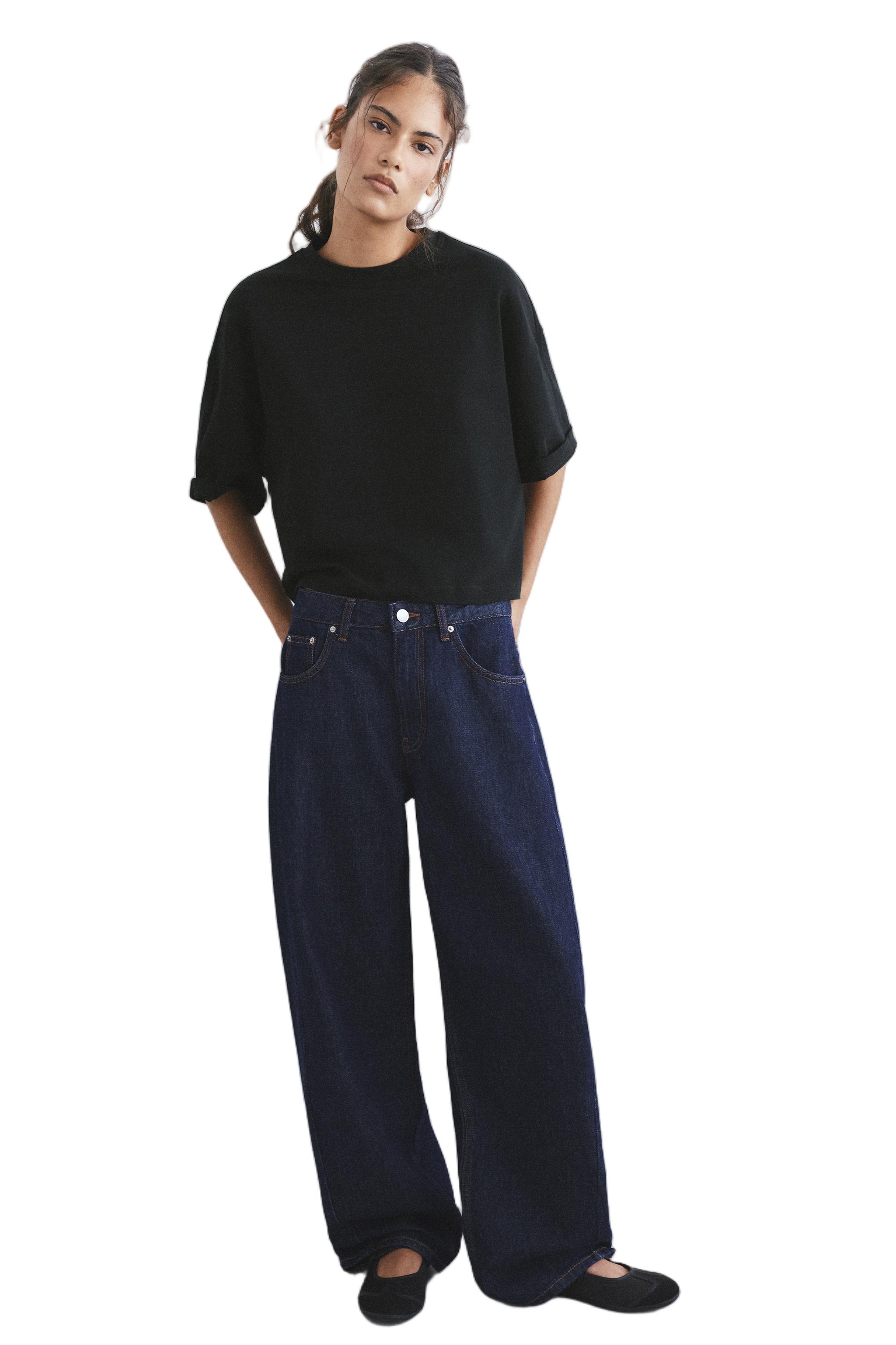 Kısa kollu kutu kesim t-shirt - Görsel 94