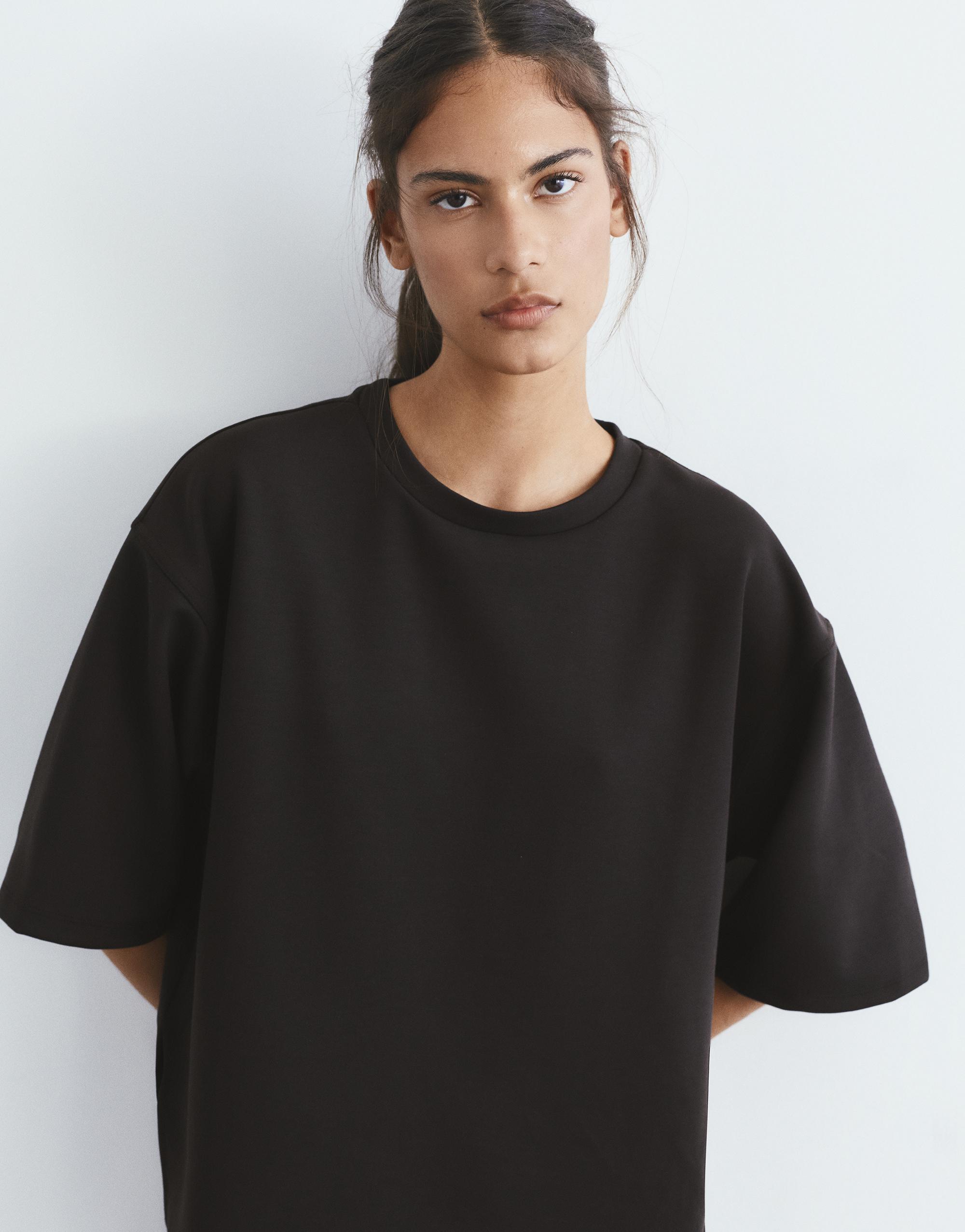Soft-touch short sleeve T-shirt — Anthracite grey