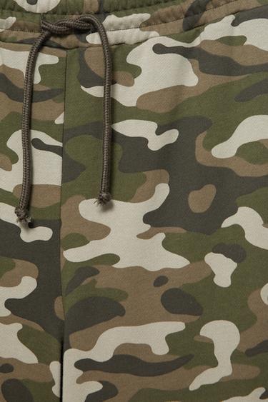 Printed wide-leg jogger trousers — Khaki-t 5