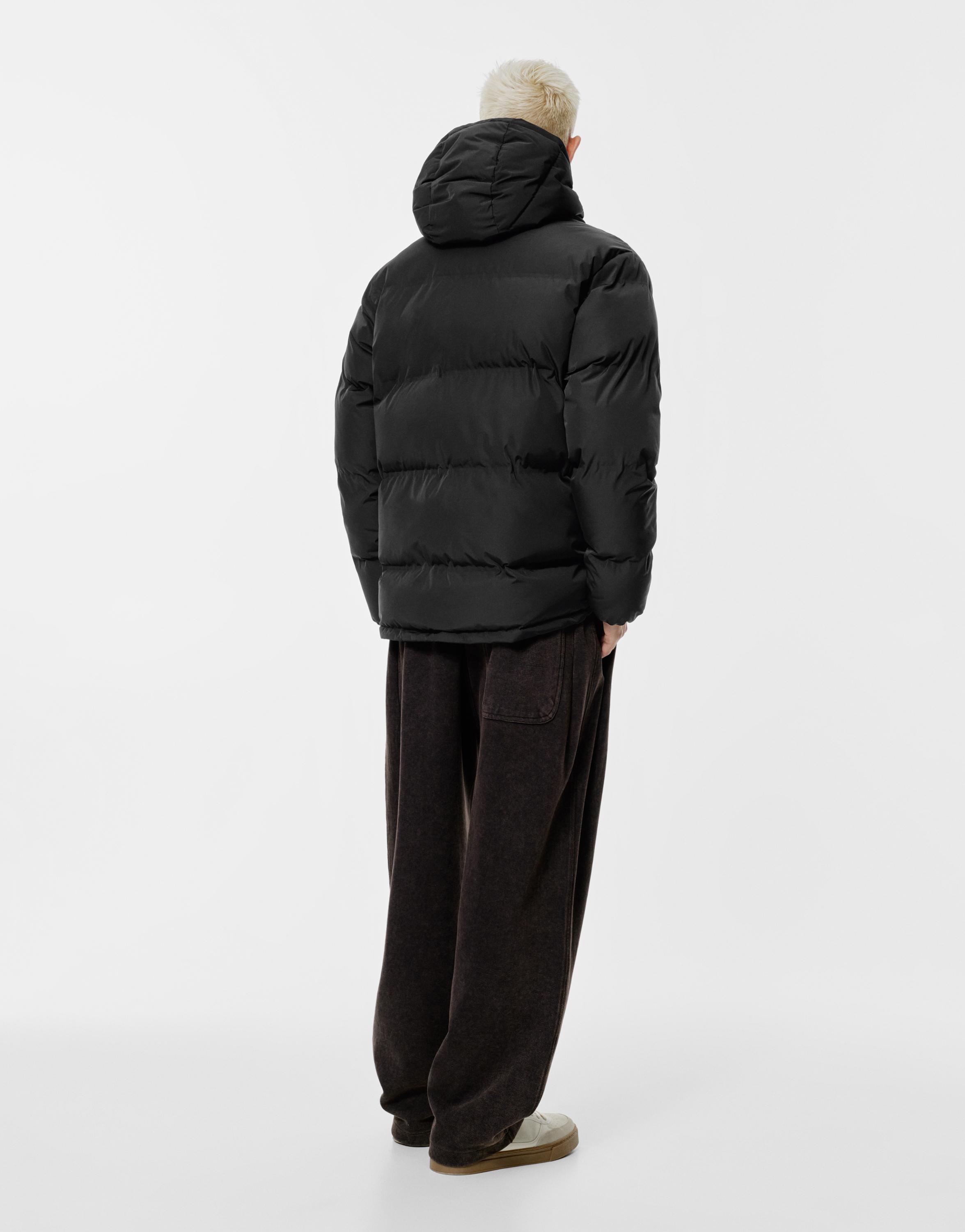 Kapüşonlu, ısıyla mühürlenmiş şişme ceket - Görsel 26