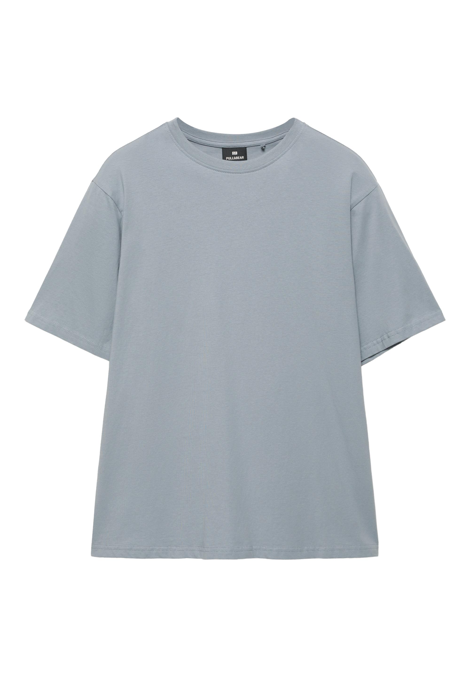 Basic short sleeve cotton T-shirt — Pastel blue