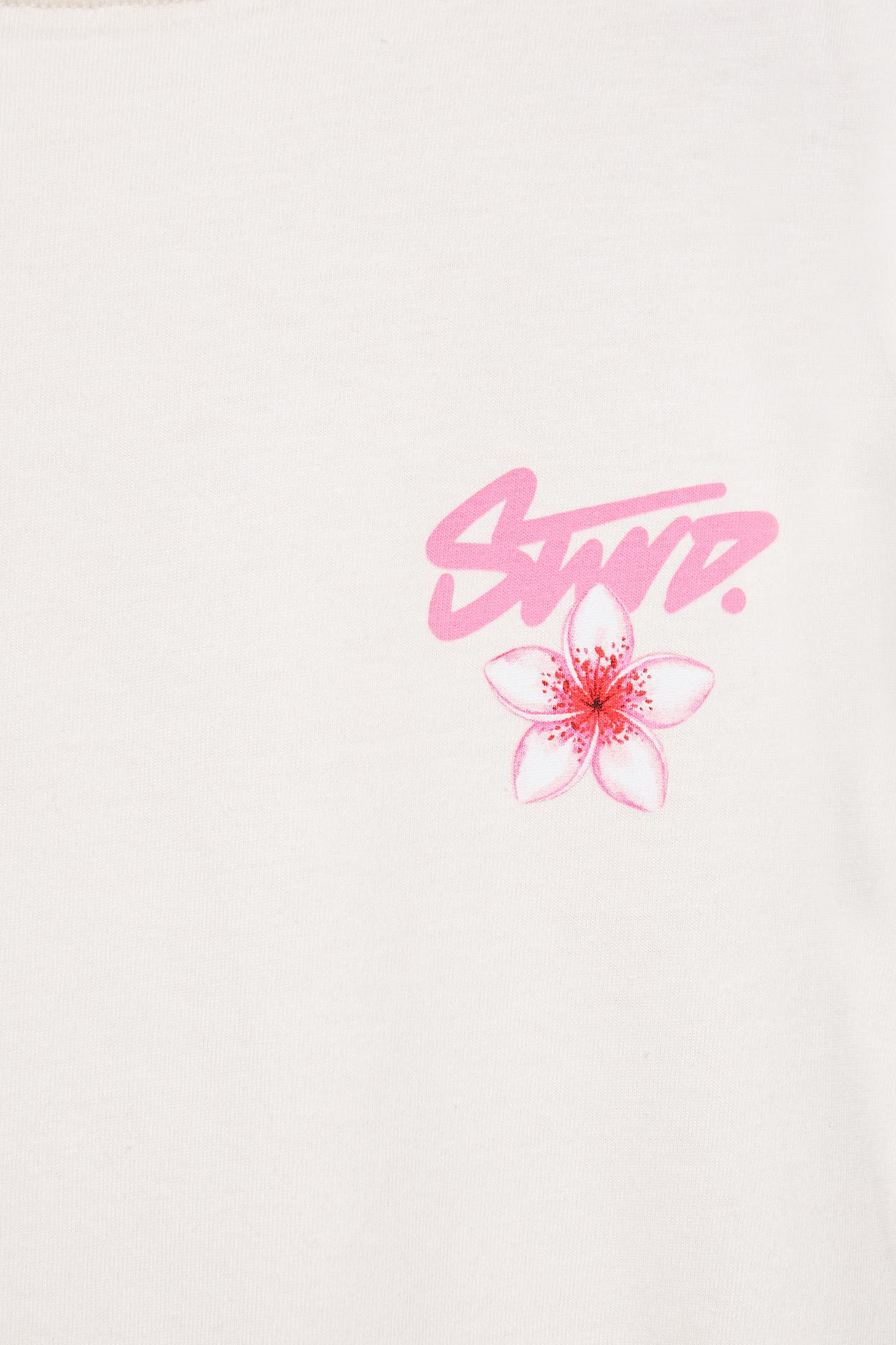 STWD flower T-shirt — Ice