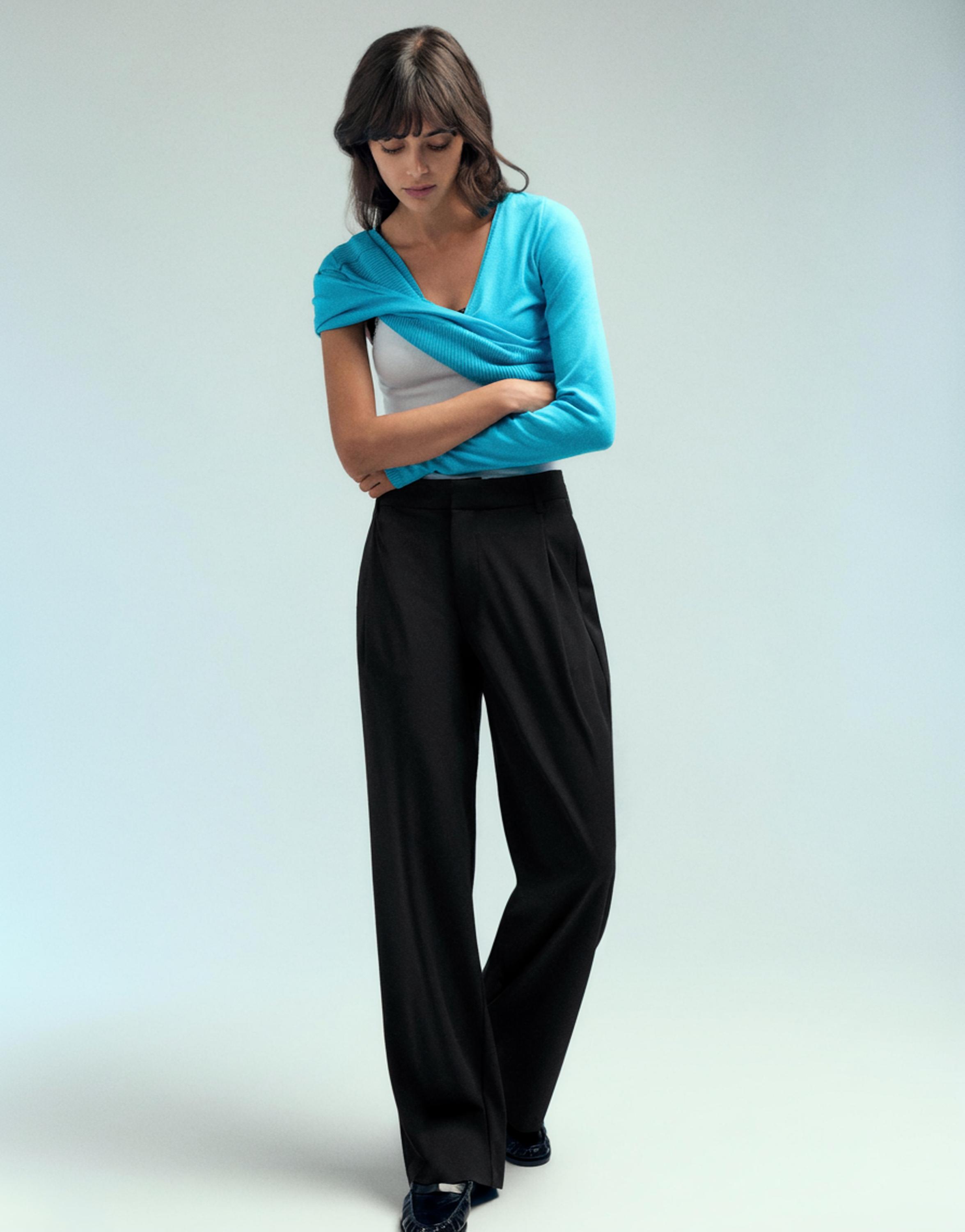 Darted smart trousers — Black