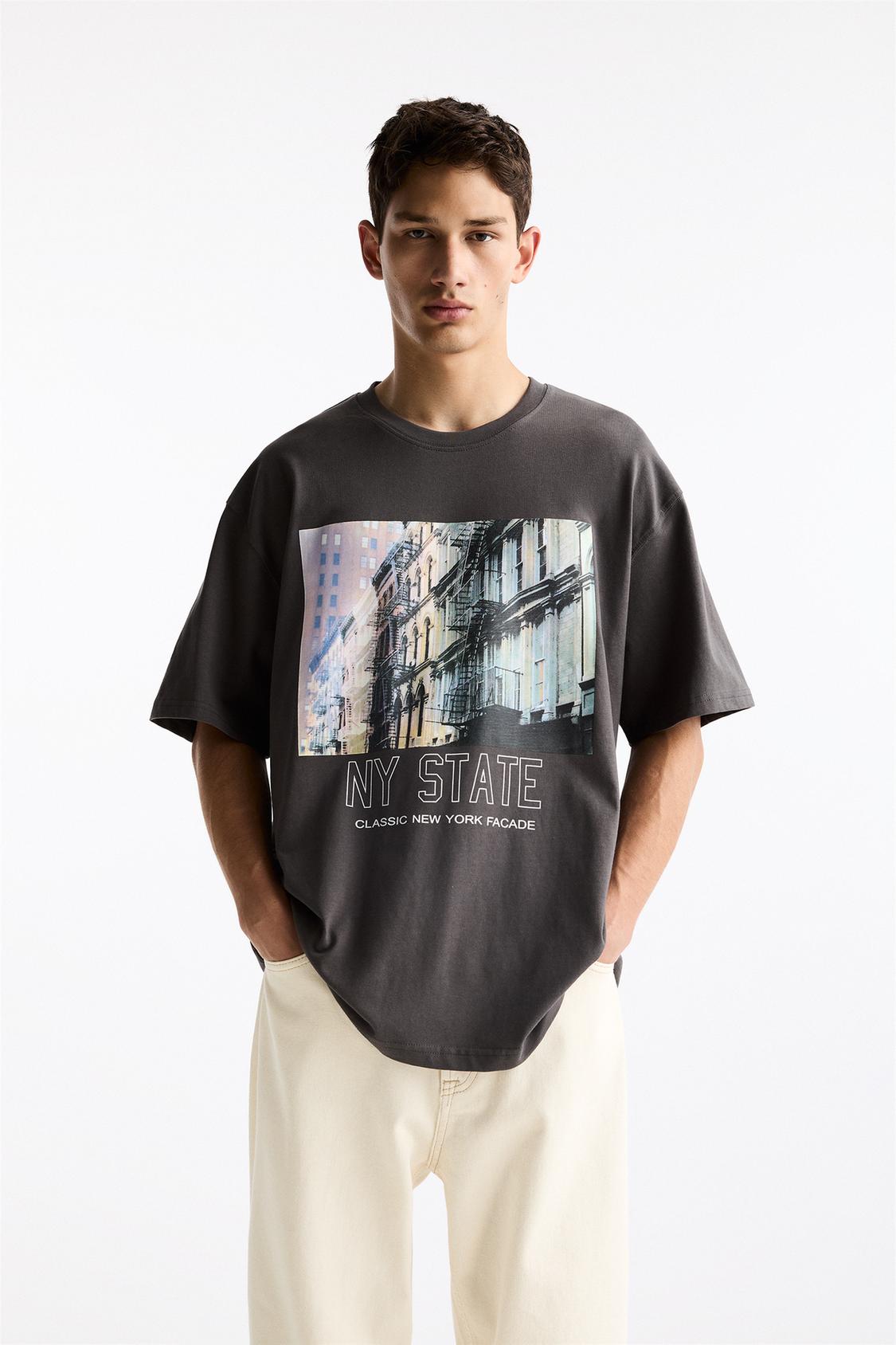 T-Shirt NYC-Fotoprint - PULL&BEAR