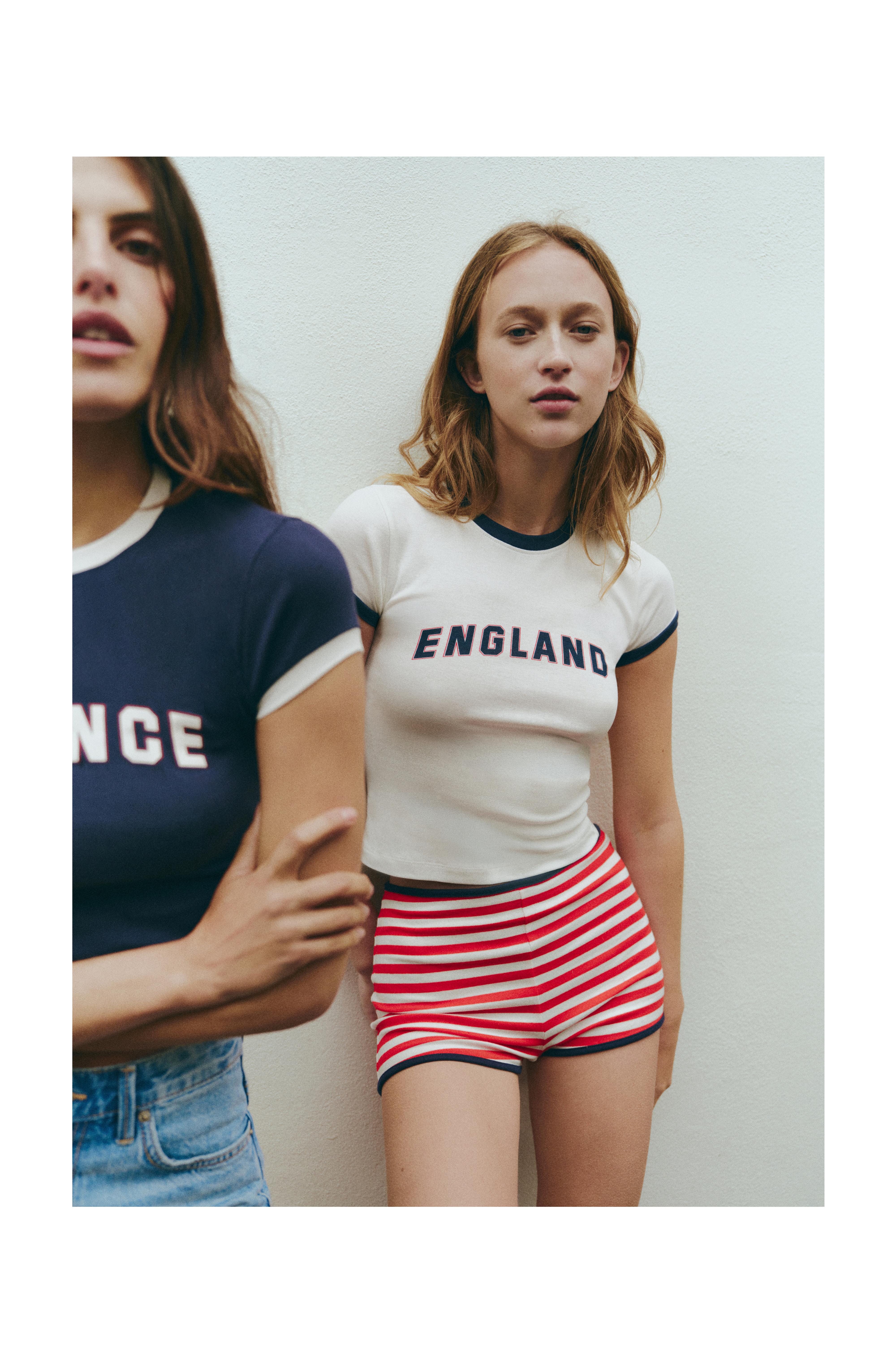 Slim fit England graphic T-shirt — White
