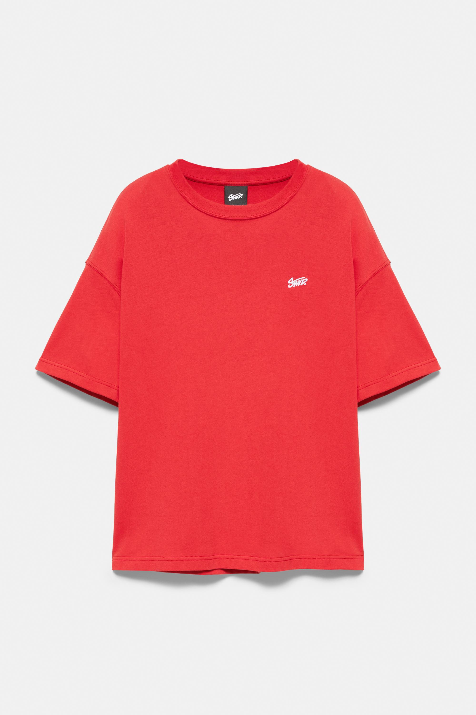 Boxy STWD logo T-shirt — Red