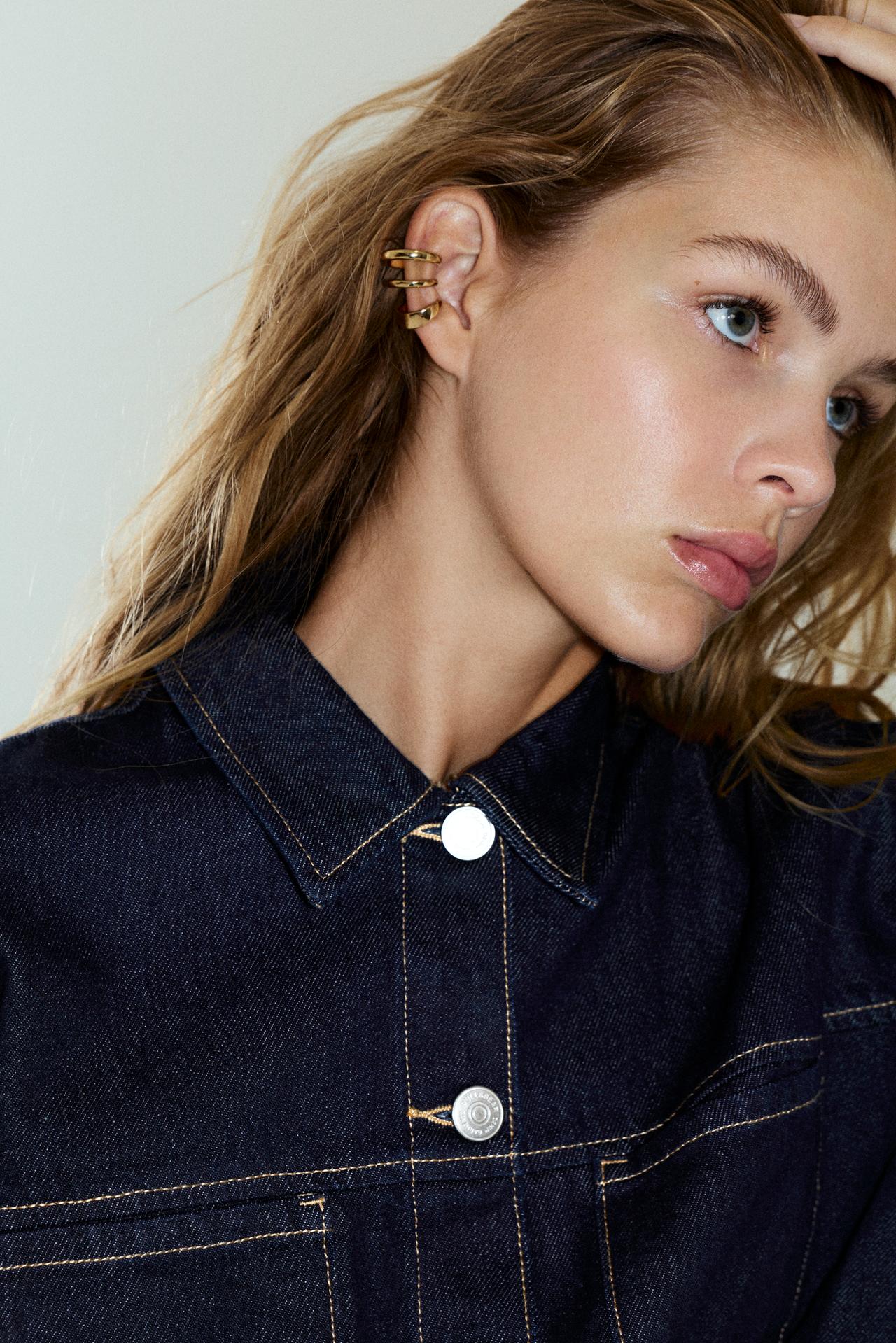 Fitted denim shirt — Navy