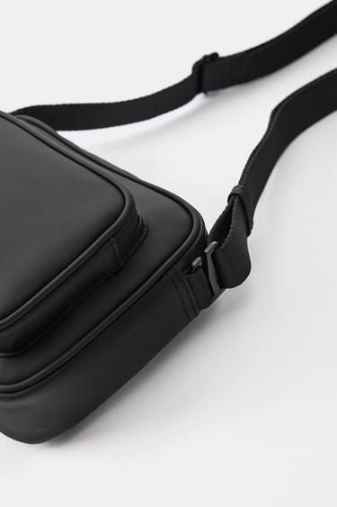 Rubberised crossbody bag — Black 3