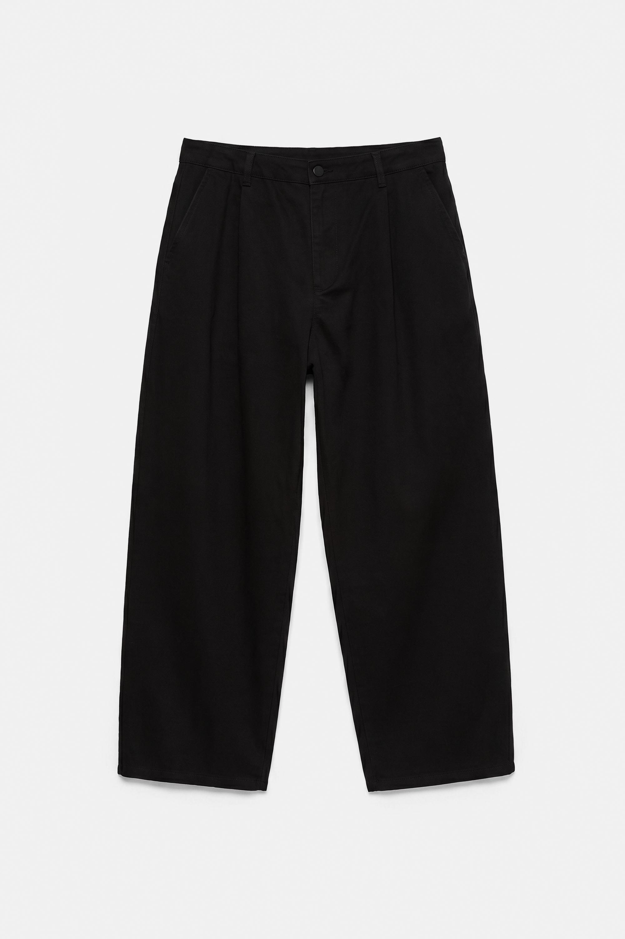 Baggy darted chinos — Black