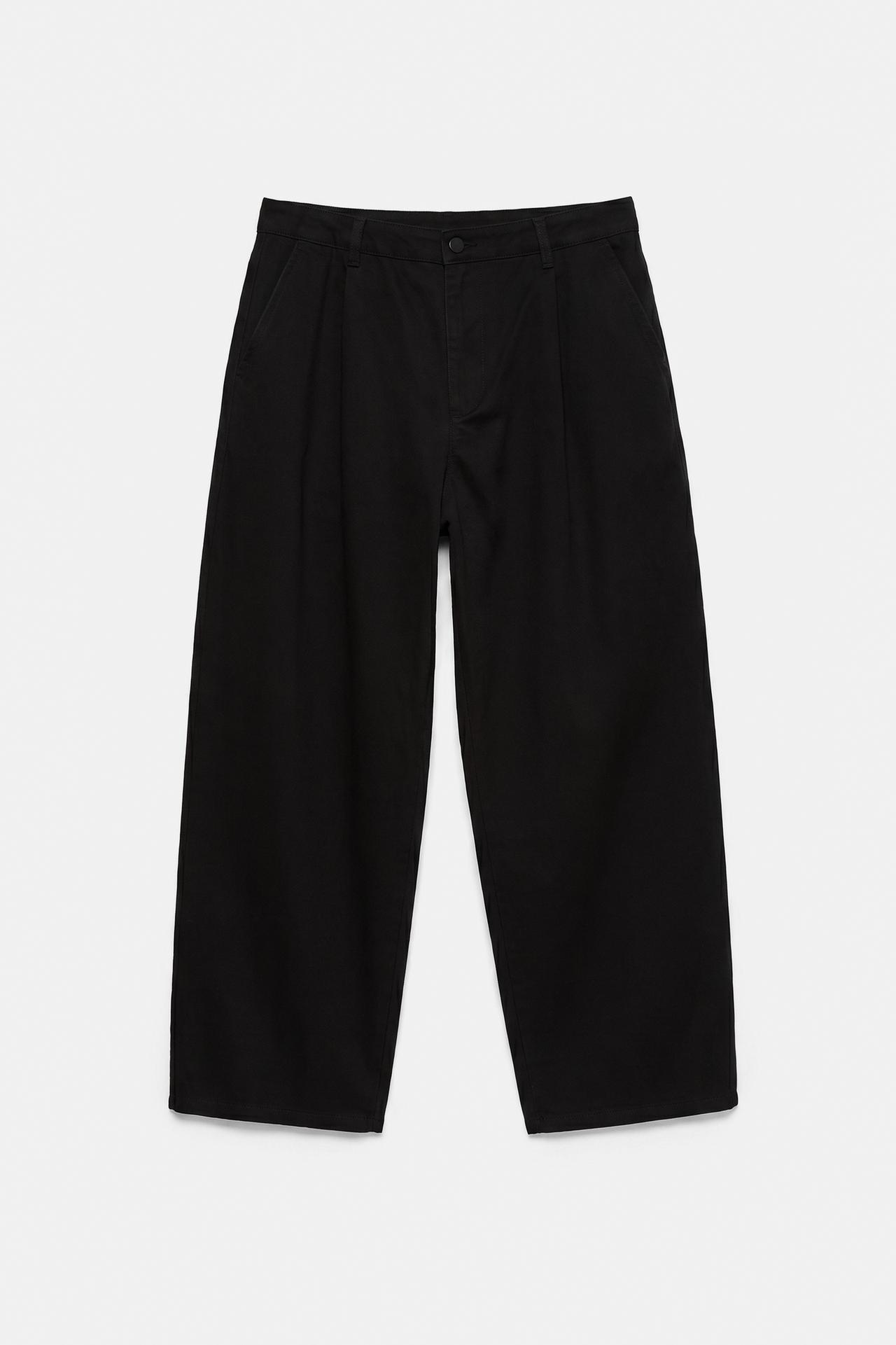 Baggy darted chinos — Black