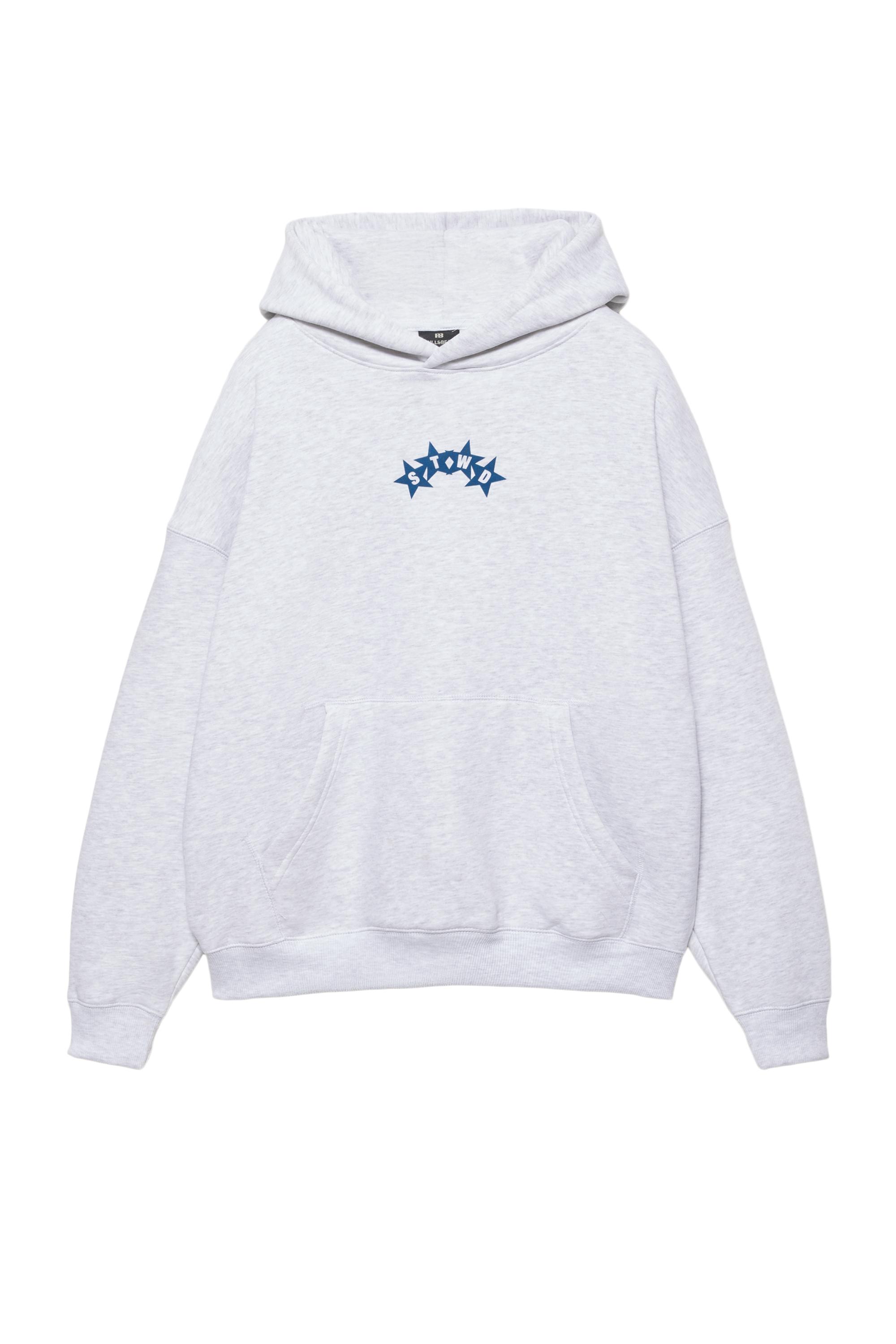 Boxy kesim kapüşonlu STWD sweatshirt - Görsel 2