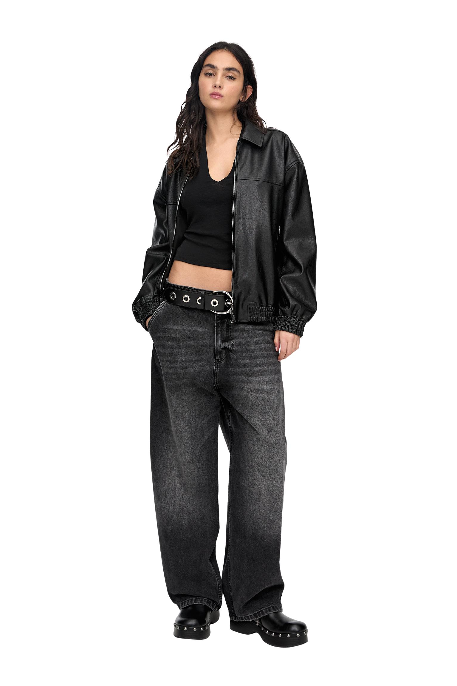 Suni Deri Baba Kesim Ceket - Görsel 21