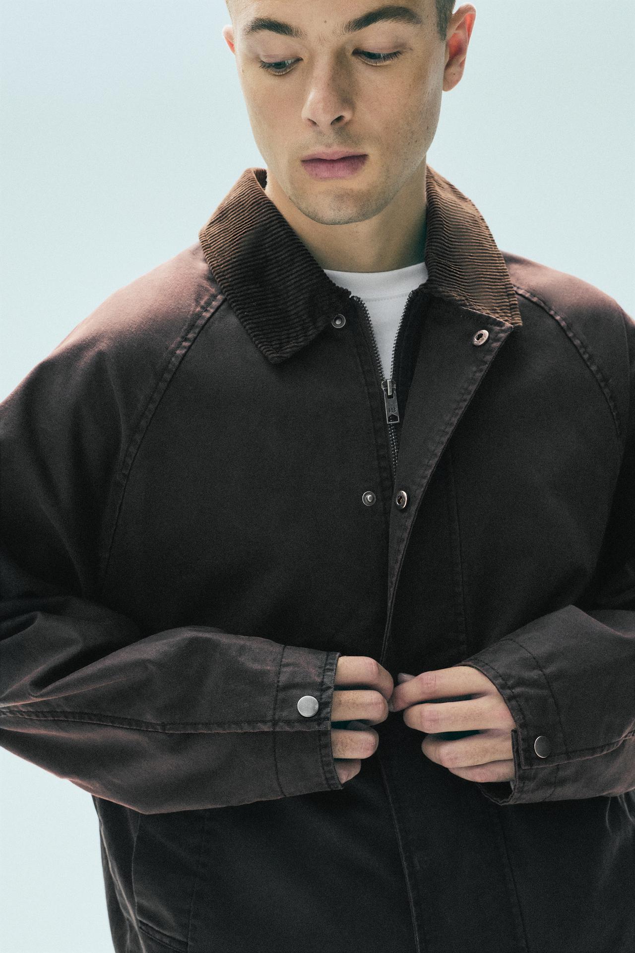 Waxed corduroy collar jacket — Copper