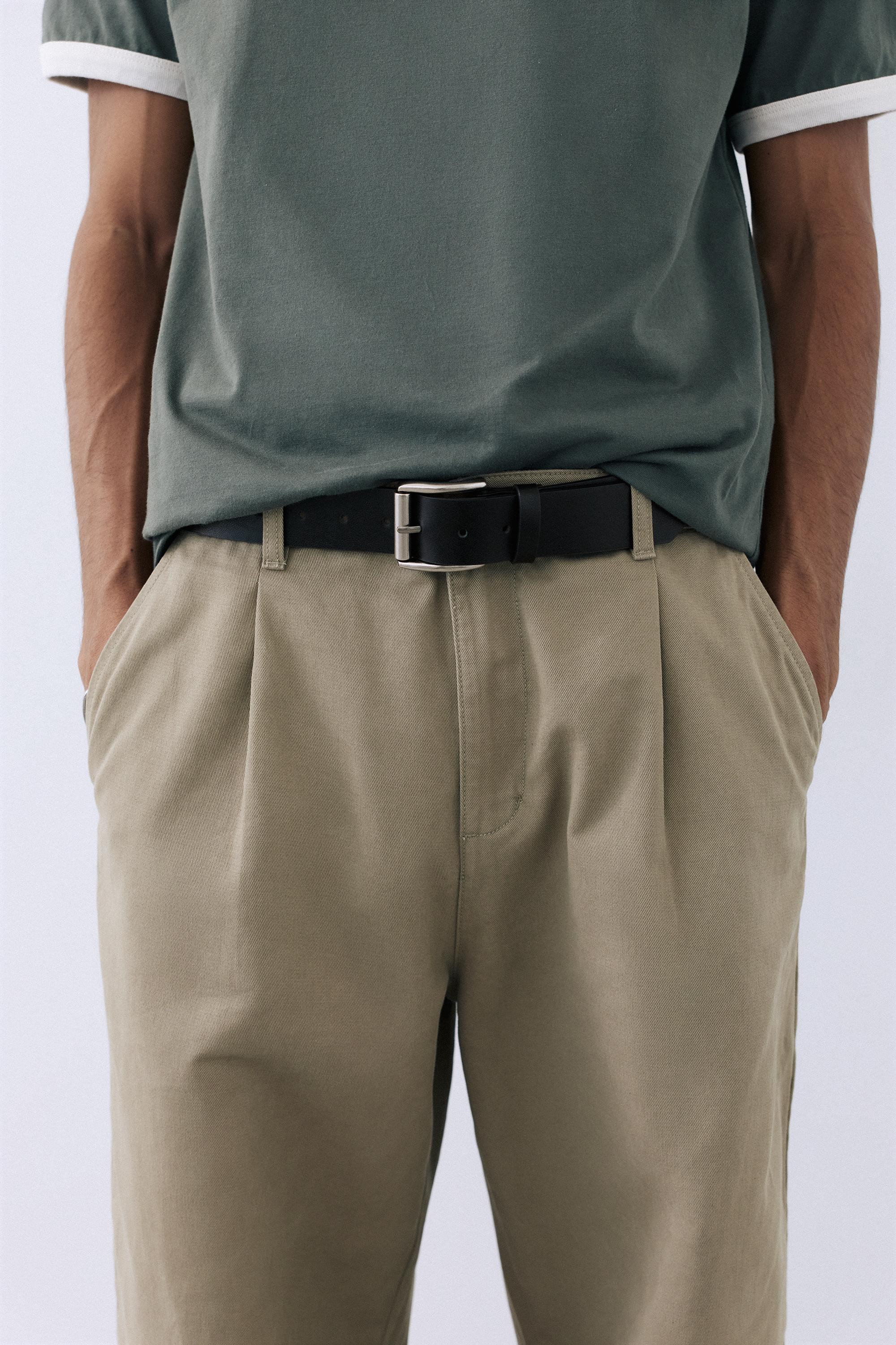 Leather-effect belt — Black