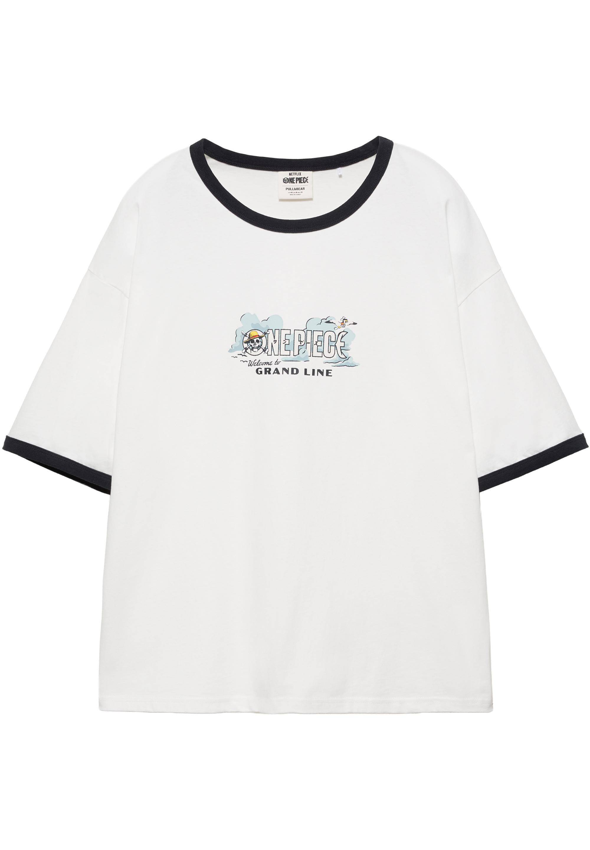 One Piece ribbed T-shirt — Ecru