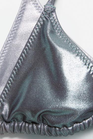 Metallic double bikini top — Grey 5