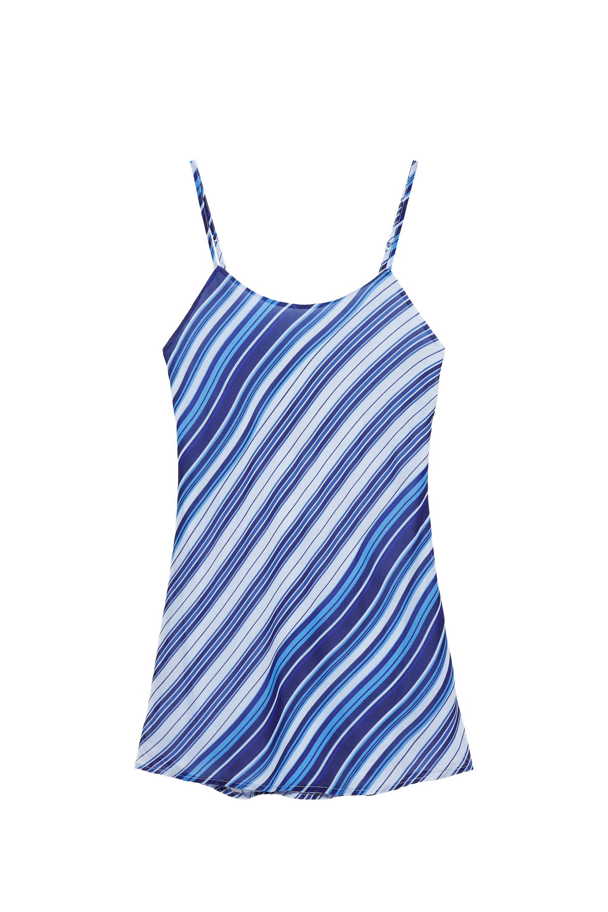 Vestido corto tirantes rayas