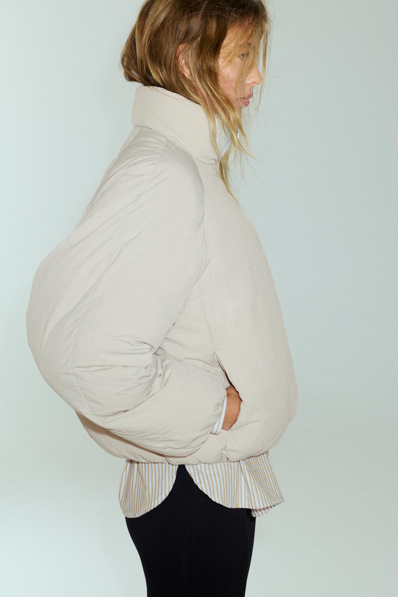 High neck puffer jacket — Ice