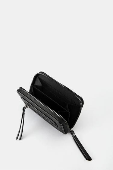 Suede zip wallet — Black 4