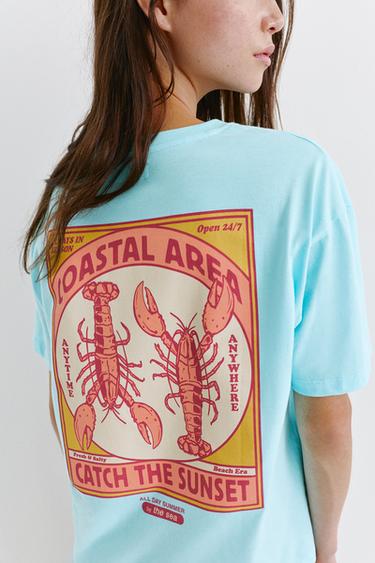 Lobster graphic T-shirt — Turquoise 4
