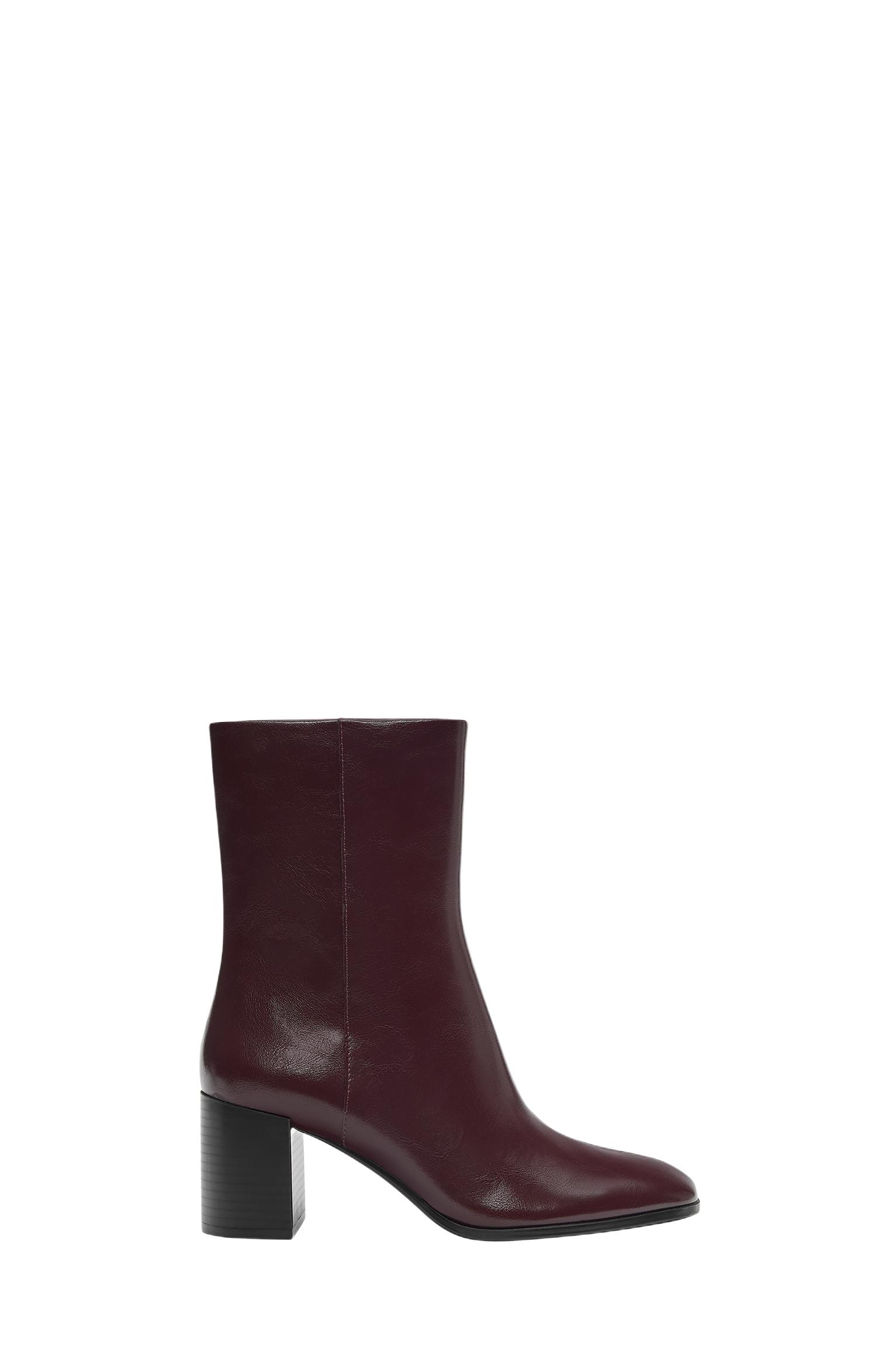 High-heel ankle boots — Burgundy