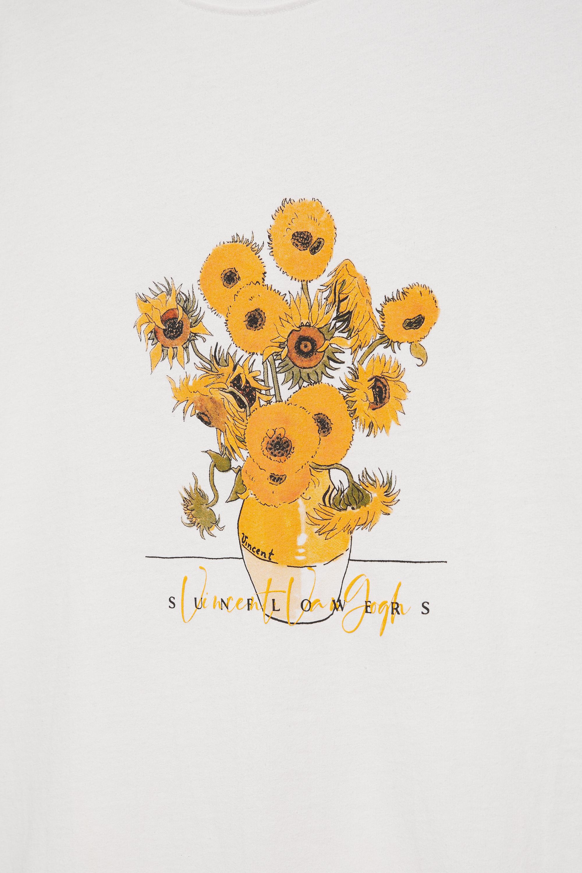 Van Gogh Sunflowers T-shirt — Off white