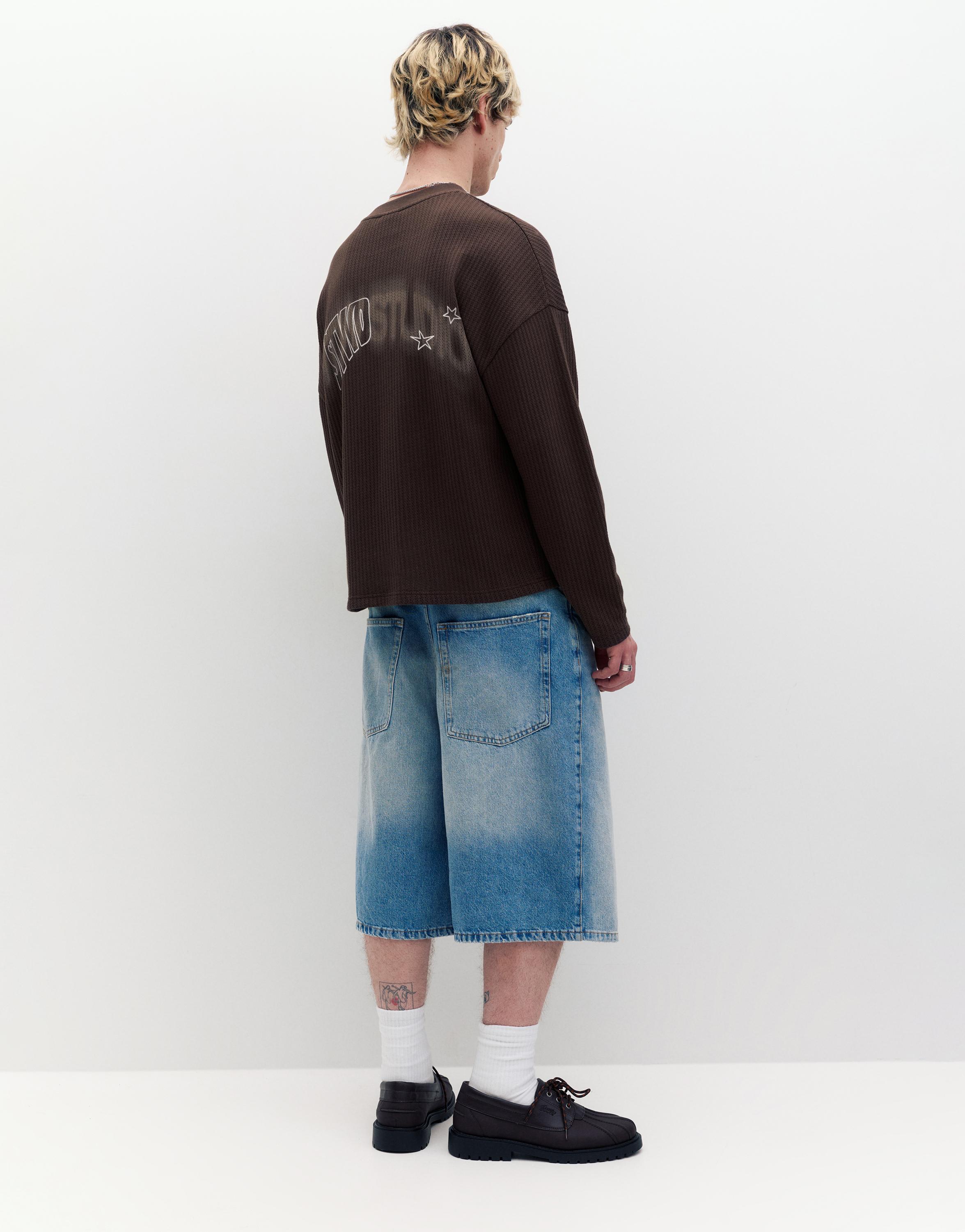 Yıldız baskılı triko tişört - Görsel 17