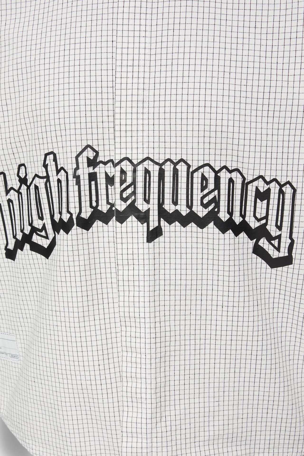 Check graphic shirt — Bright white