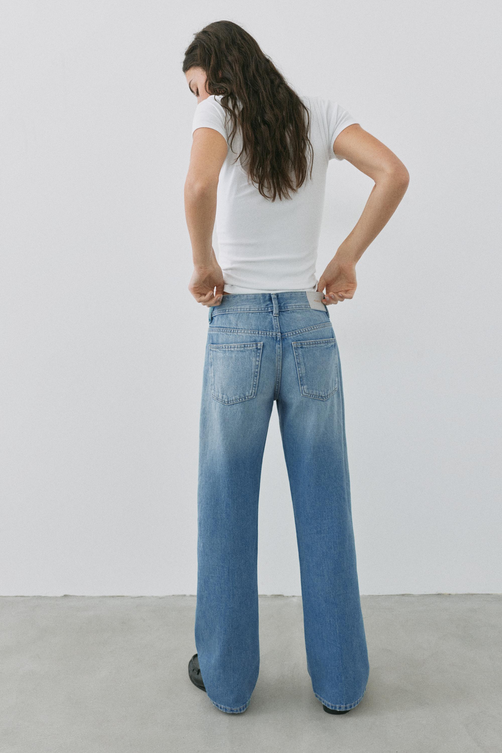 Low-rise straight-leg jeans — Indigo