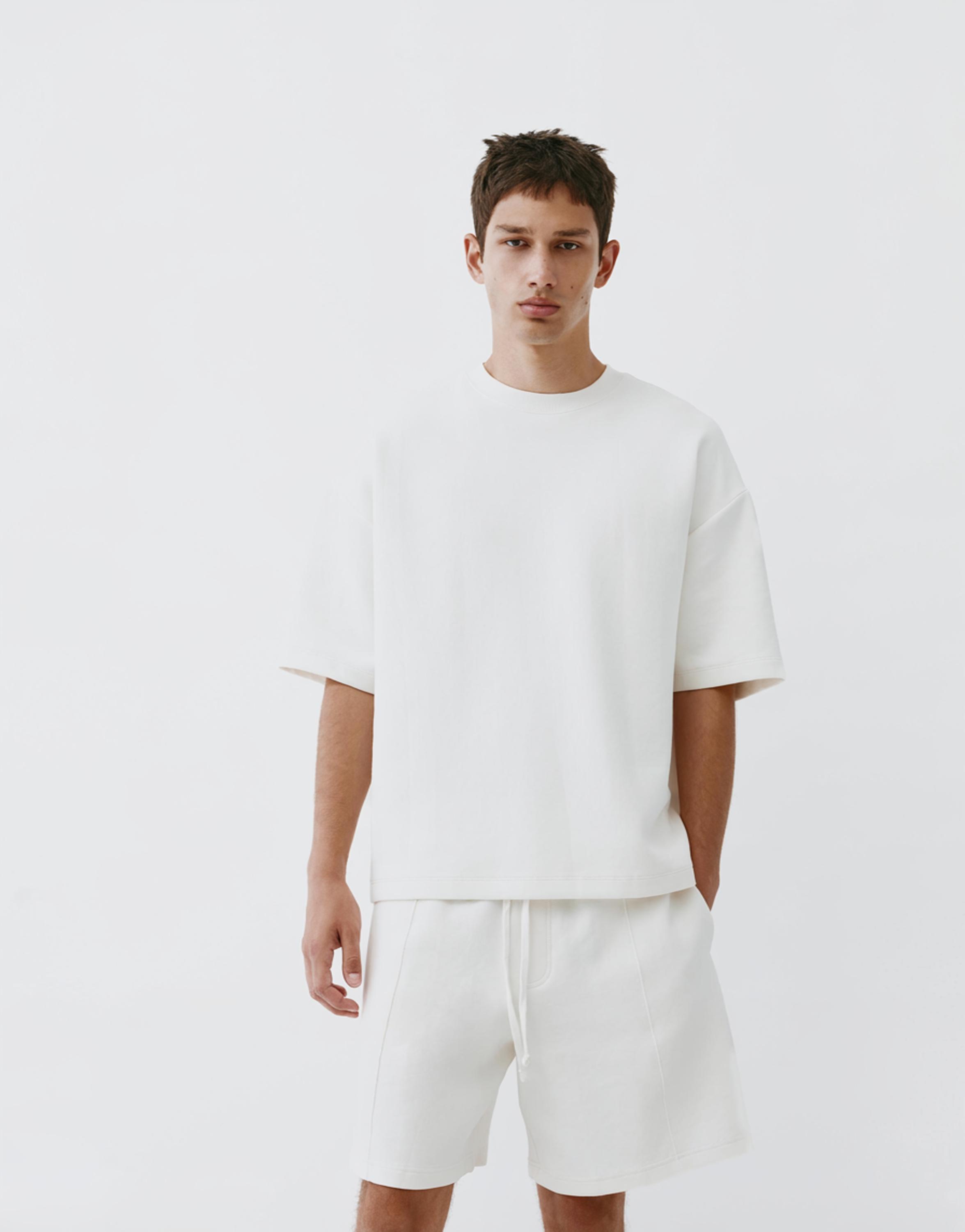 Interlock short sleeve sweatshirt — Off white