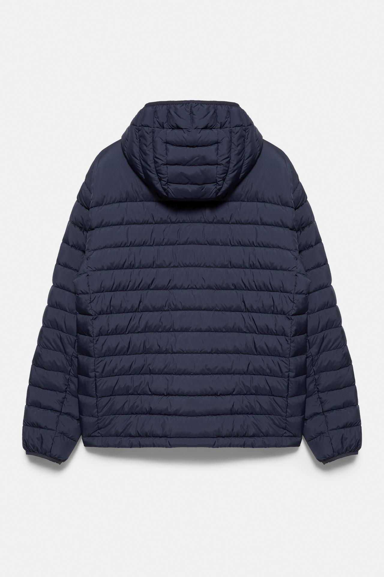 Lightweight puffer jacket with hood — Navy
