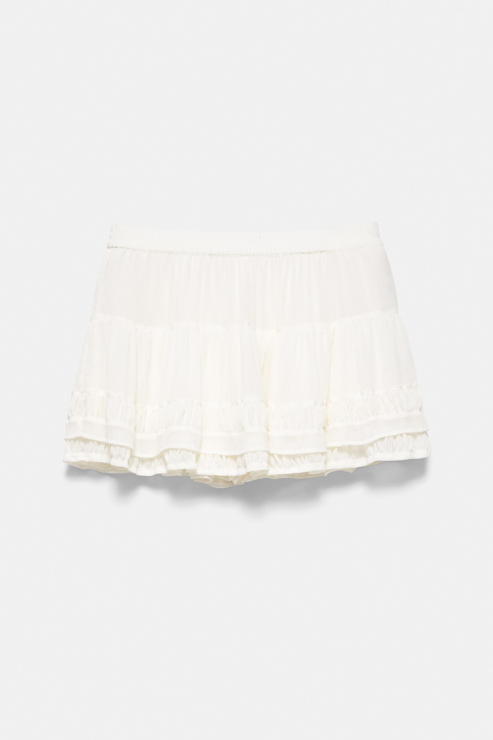 Ruffled mini skirt