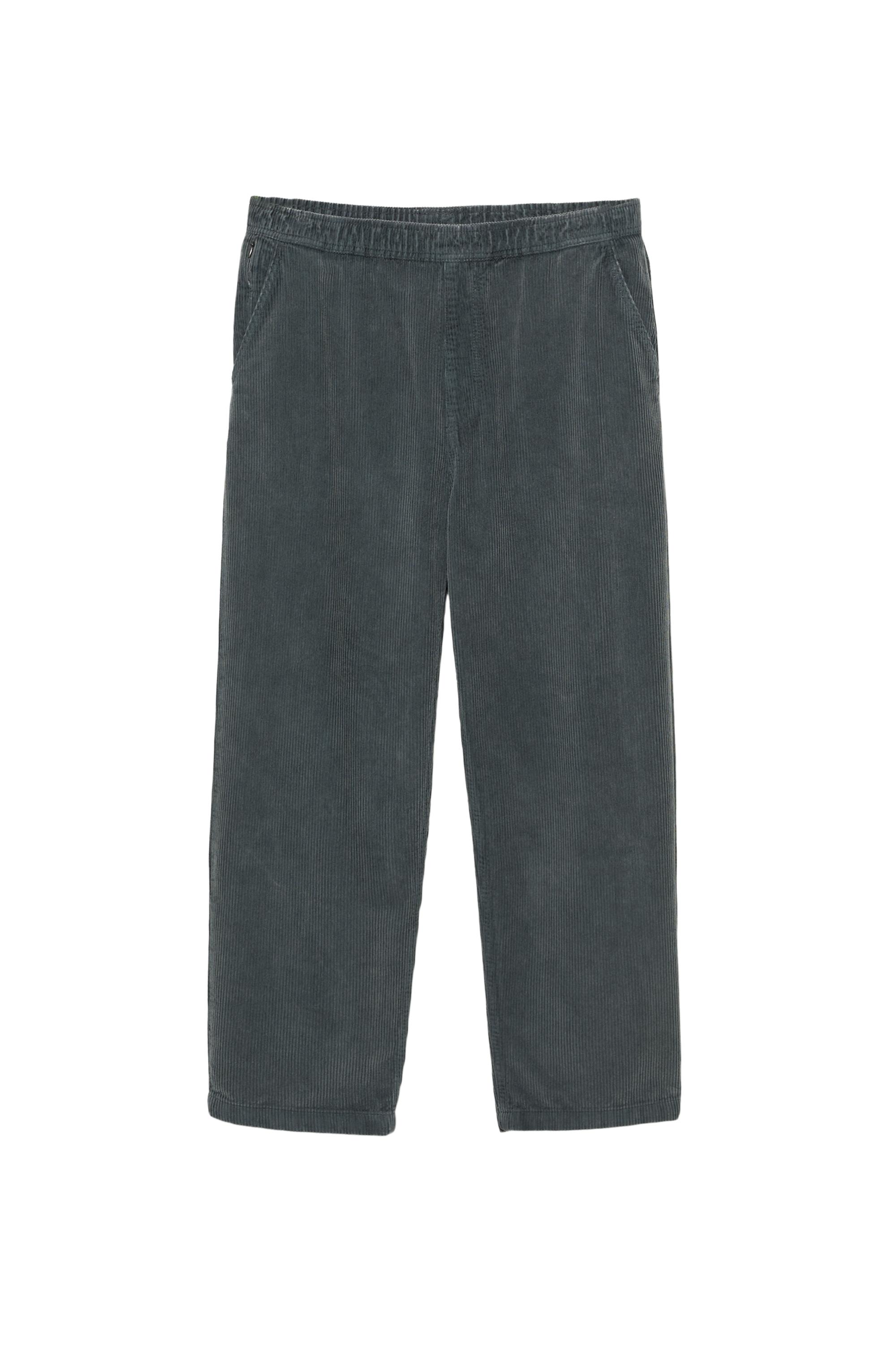 Kordonlu baggy kadife jogger pantolon - Görsel 11