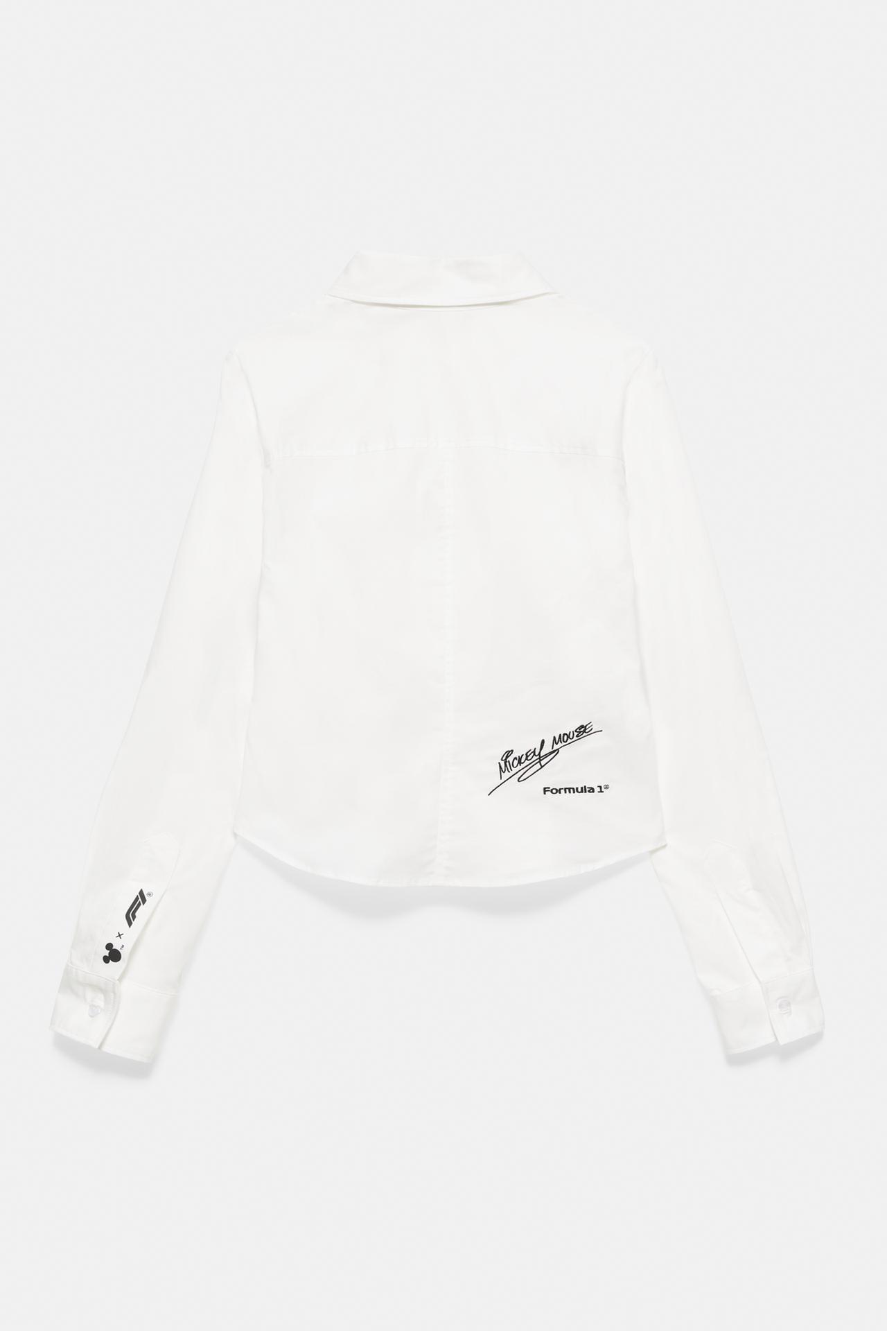 Disney x F1 darted white shirt — White