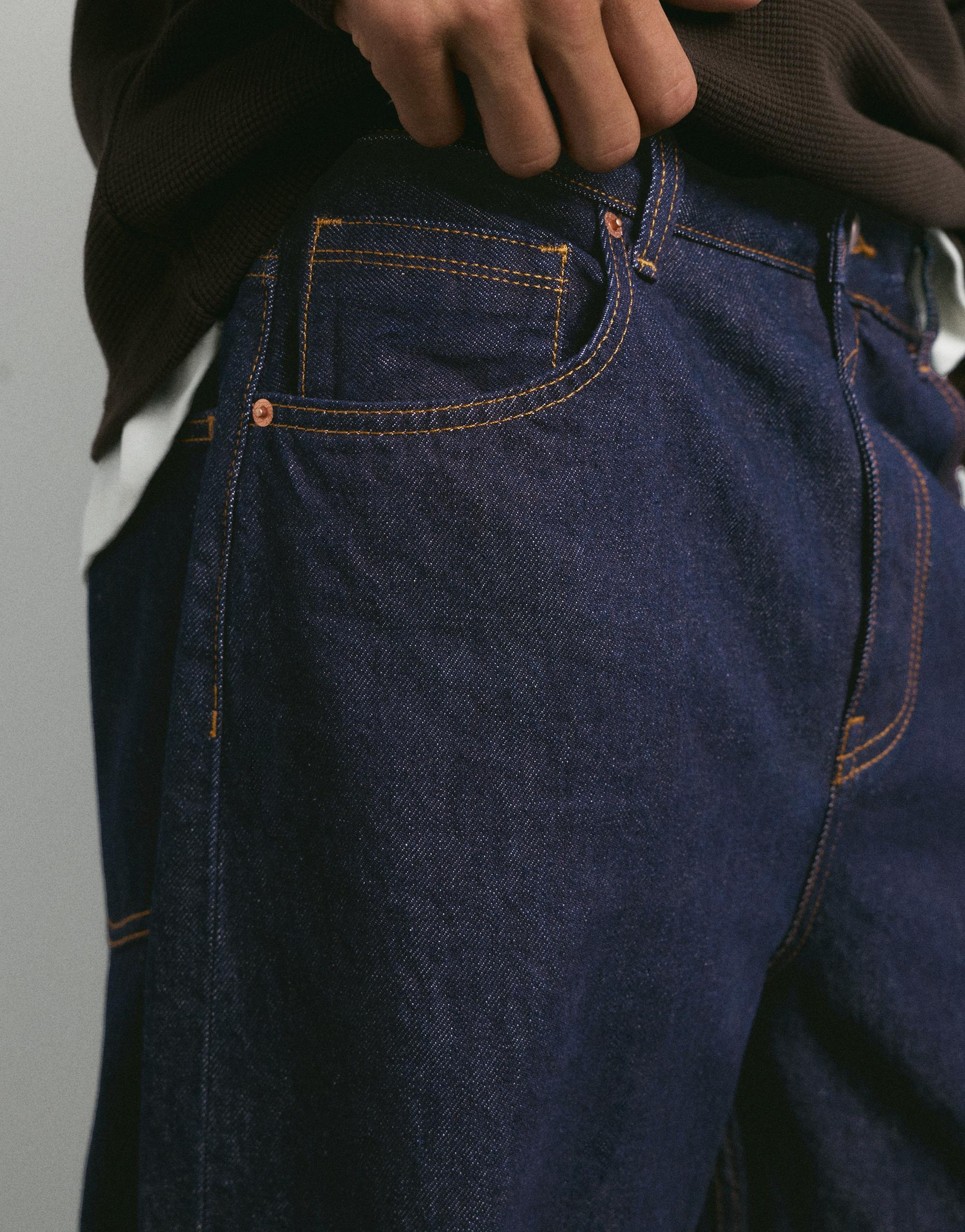 Relaxed baggy jeans — Navy