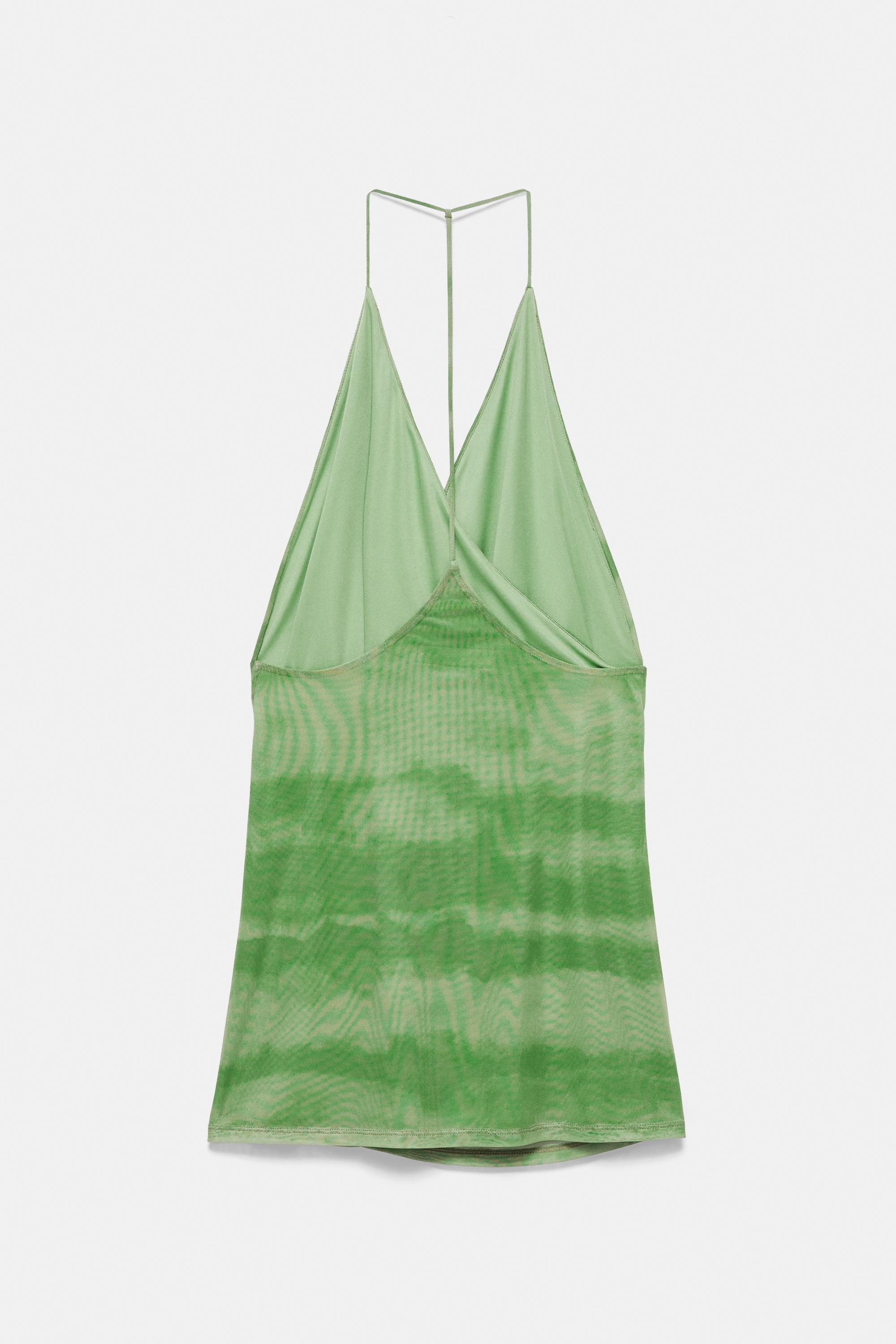 Short halter dress — Green