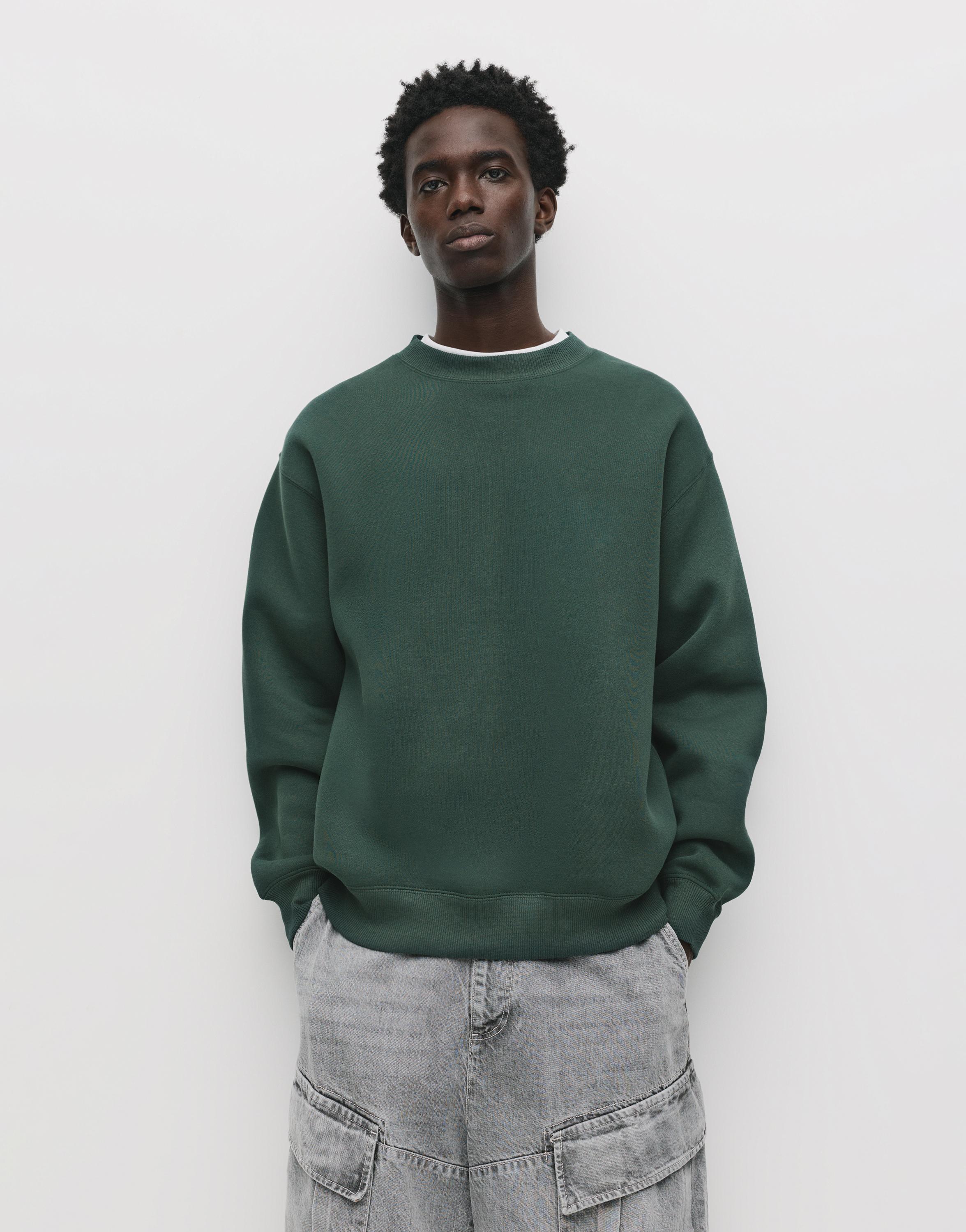 Basic bisiklet yaka sweatshirt - Görsel 90