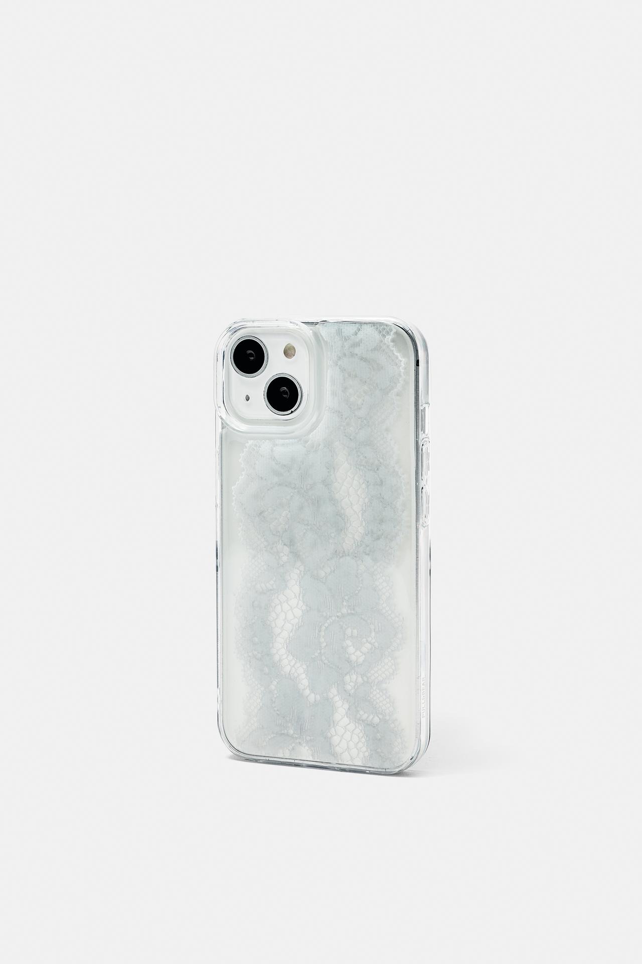 Lace iPhone case — Pastel blue