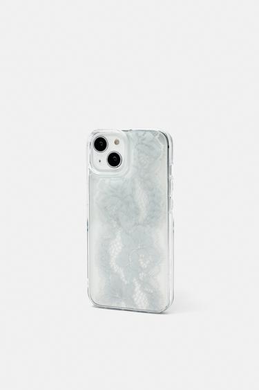 Lace iPhone case — Pastel blue 3