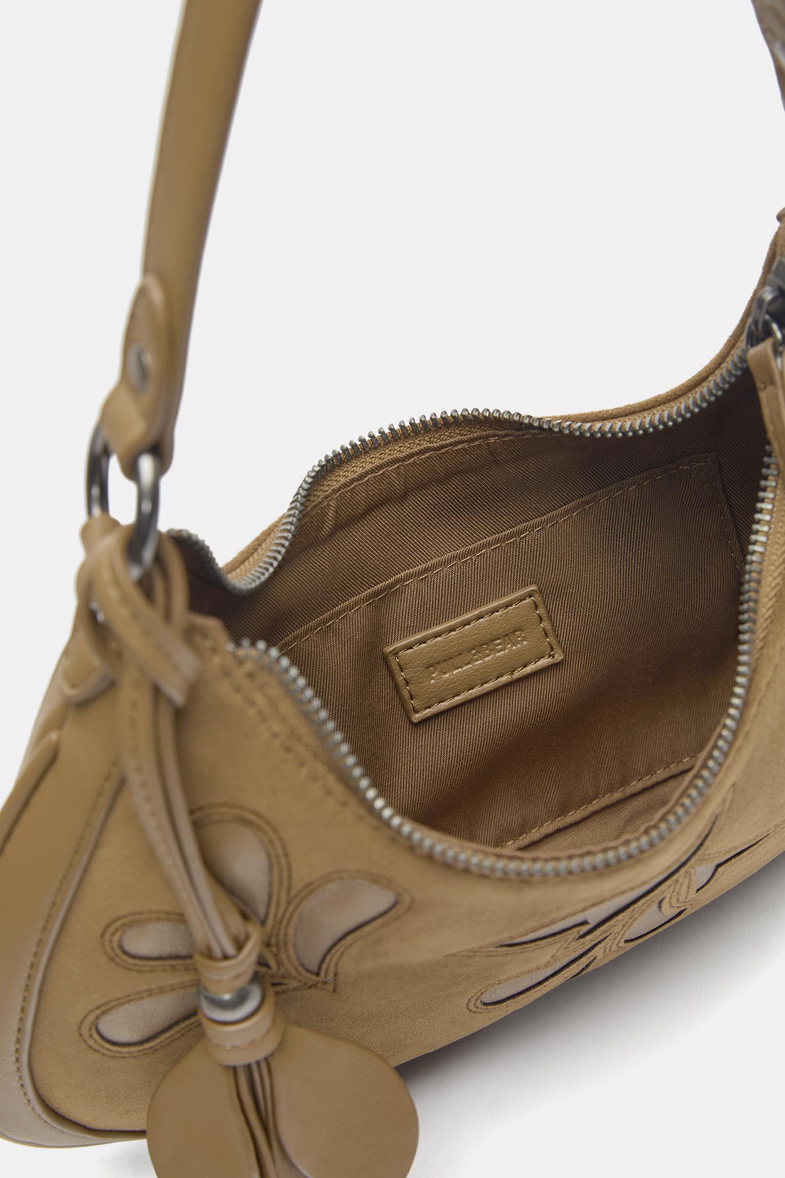 Embellished shoulder bag — Leather
