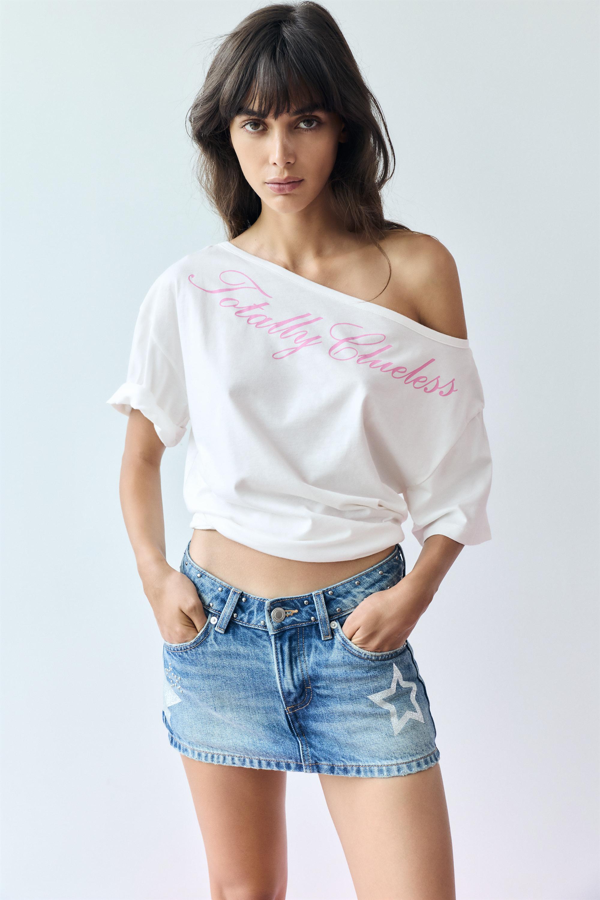 Clueless asymmetric T-shirt — White