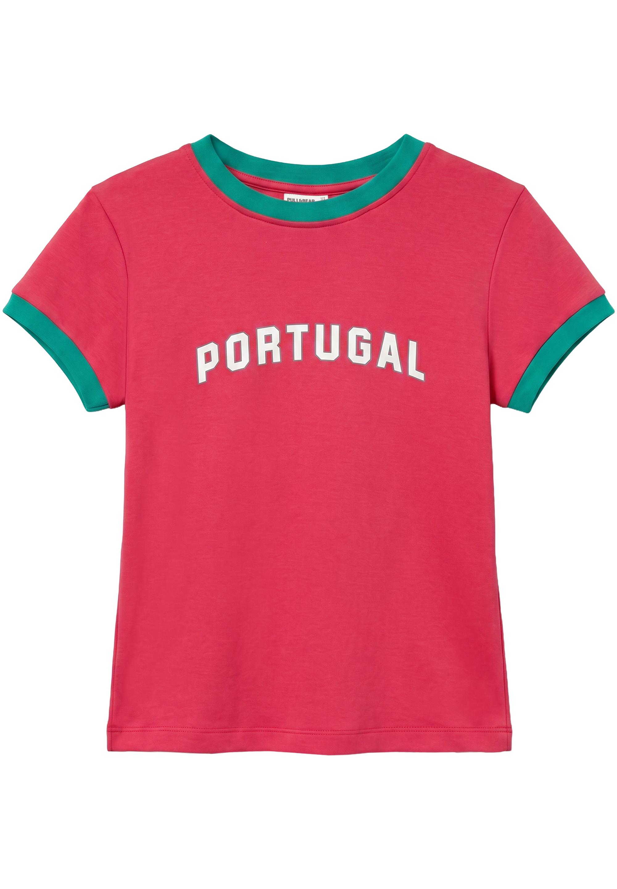 Slim-fit Portugal graphic T-shirt — Red
