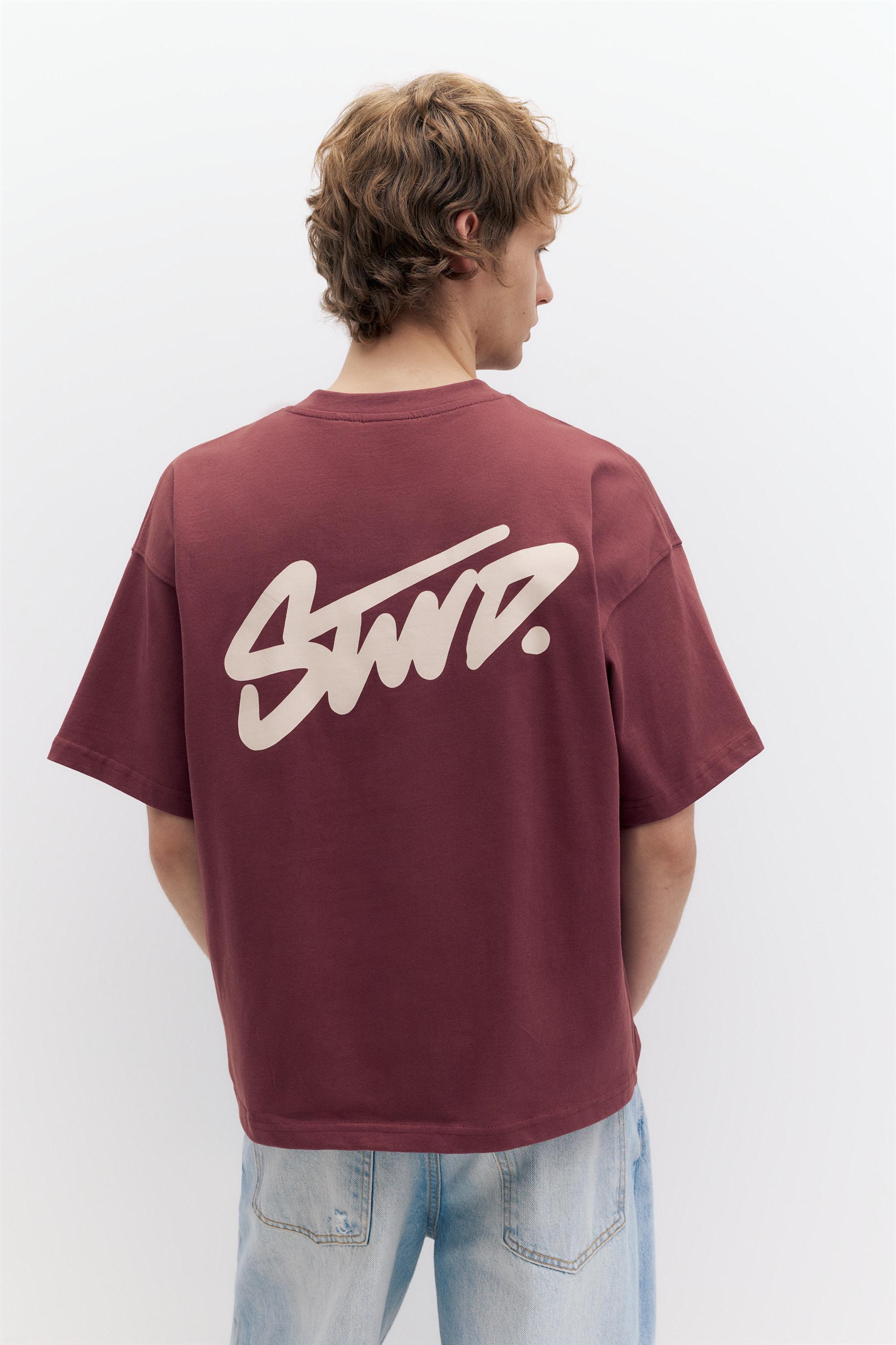 STWD logolu salaş t-shirt - Görsel 2